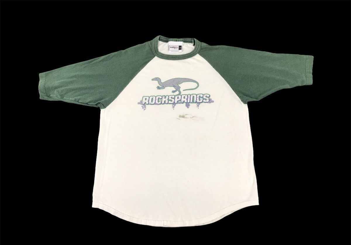 Japanese Brand × Vintage Vintage Badger Sport Rockspring Dinosaur Logo Raglan Tee Size US S / EU 44-46 / 1 - 1 Thumbnail