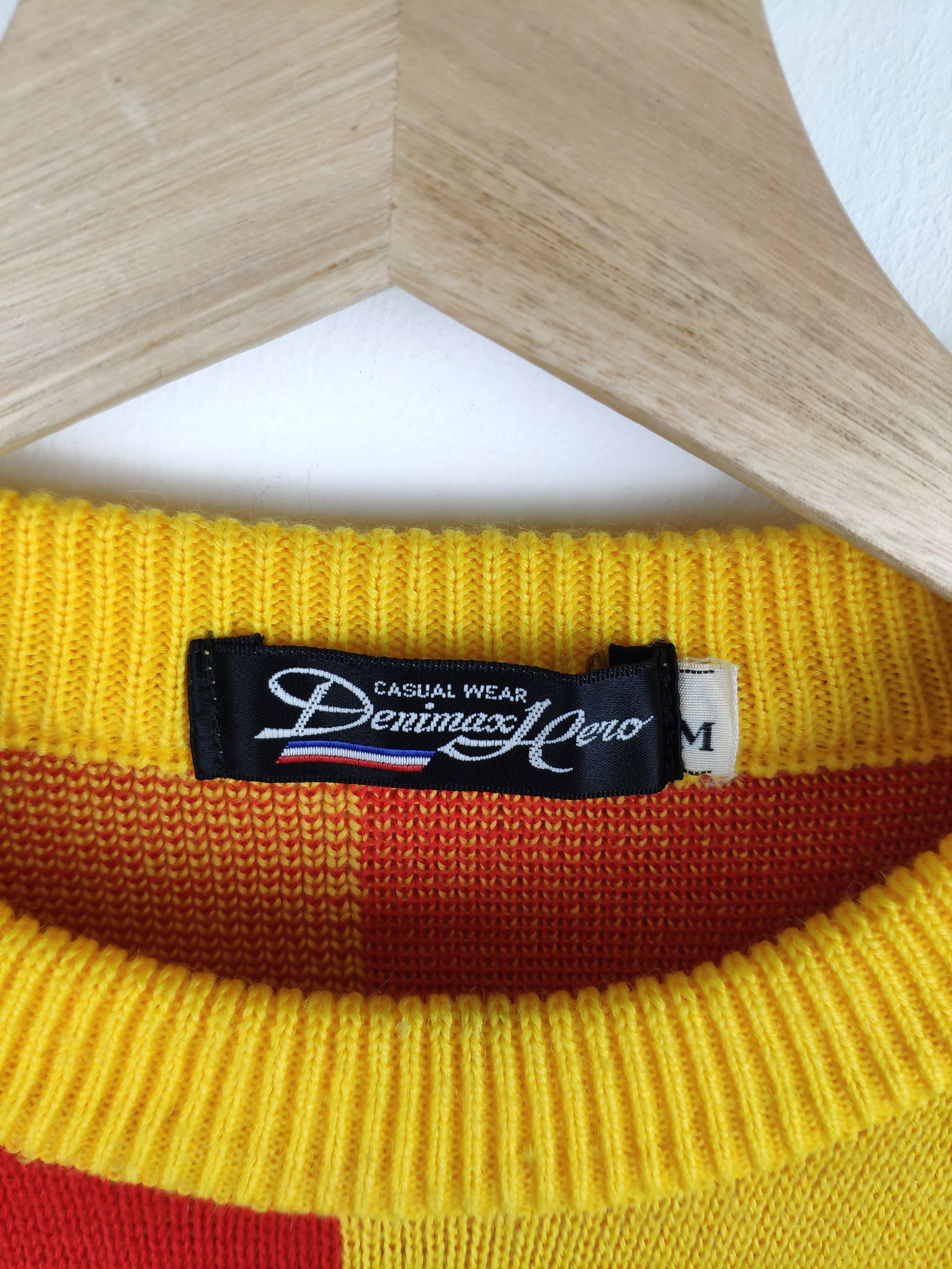 Aran Isles Knitwear × Japanese Brand × Vintage Vintage Wool Knit Sweater Colour Block Style Size US M / EU 48-50 / 2 - 4 Thumbnail