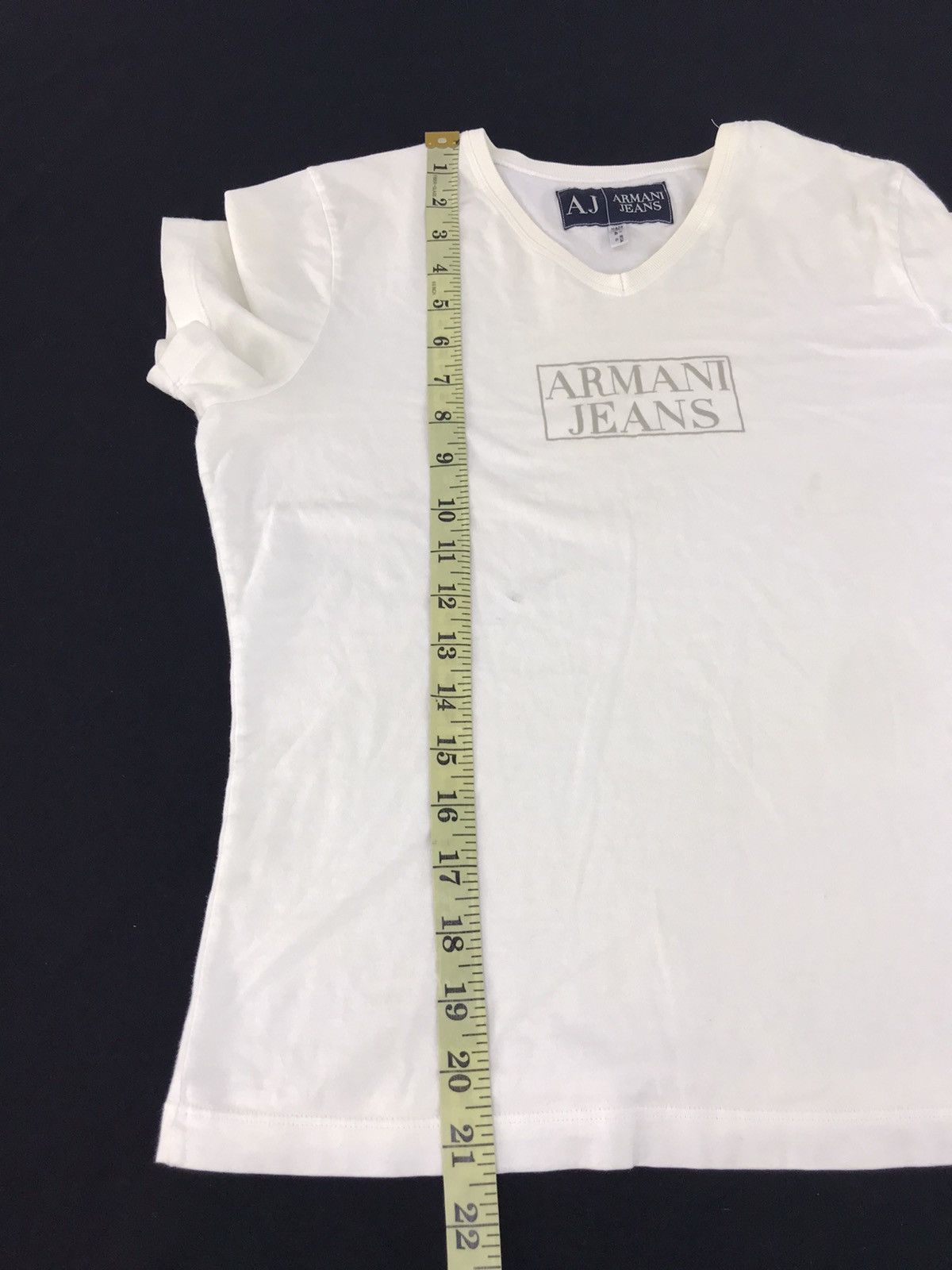 Armani × Designer Vintage Armani Jeans AJ T-shirt Tee Printed Spell Out Size US S / EU 44-46 / 1 - 8 Thumbnail