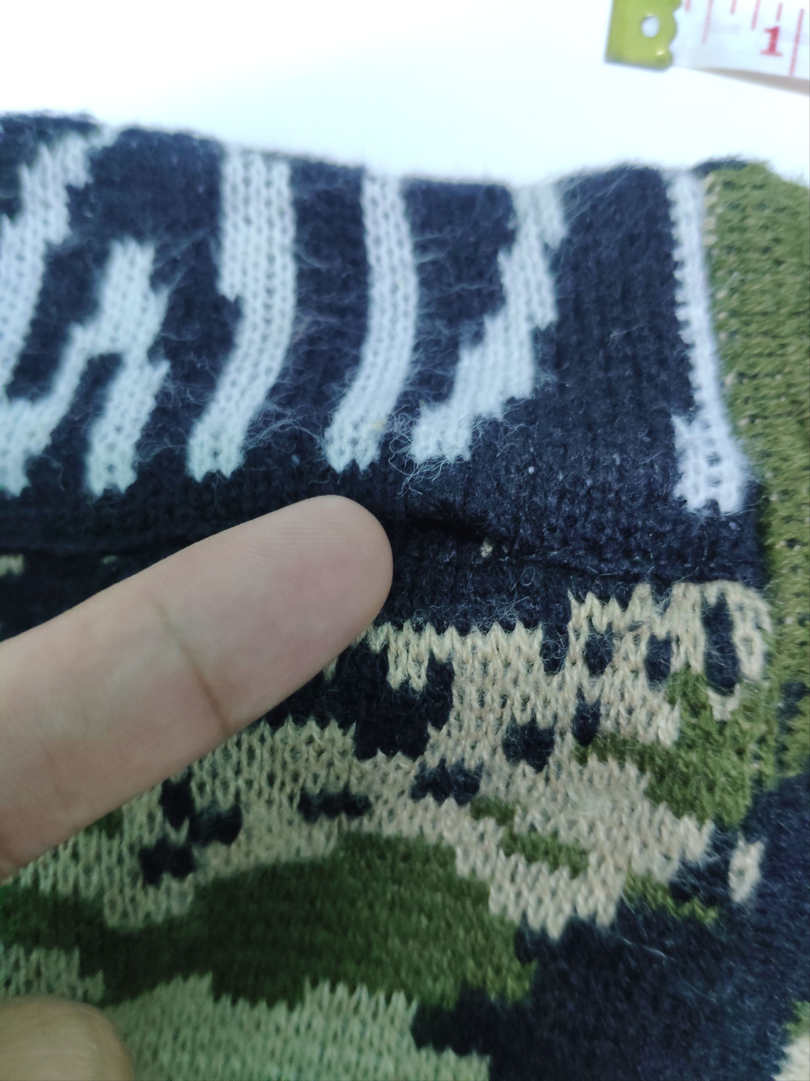 Aran Isles Knitwear × Designer × Vintage Steal 💥 Vintage Knit Sweater Camo Zebra Fullprint Size L / US 10 / IT 46 - 5 Thumbnail