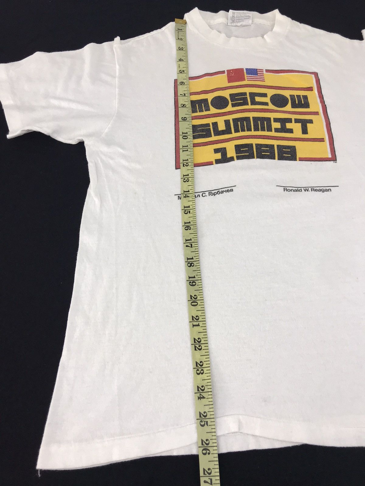 Hanes Vintage 80s Moscow Summit Ronald Reagan 40th U.S President Size US M / EU 48-50 / 2 - 9 Thumbnail