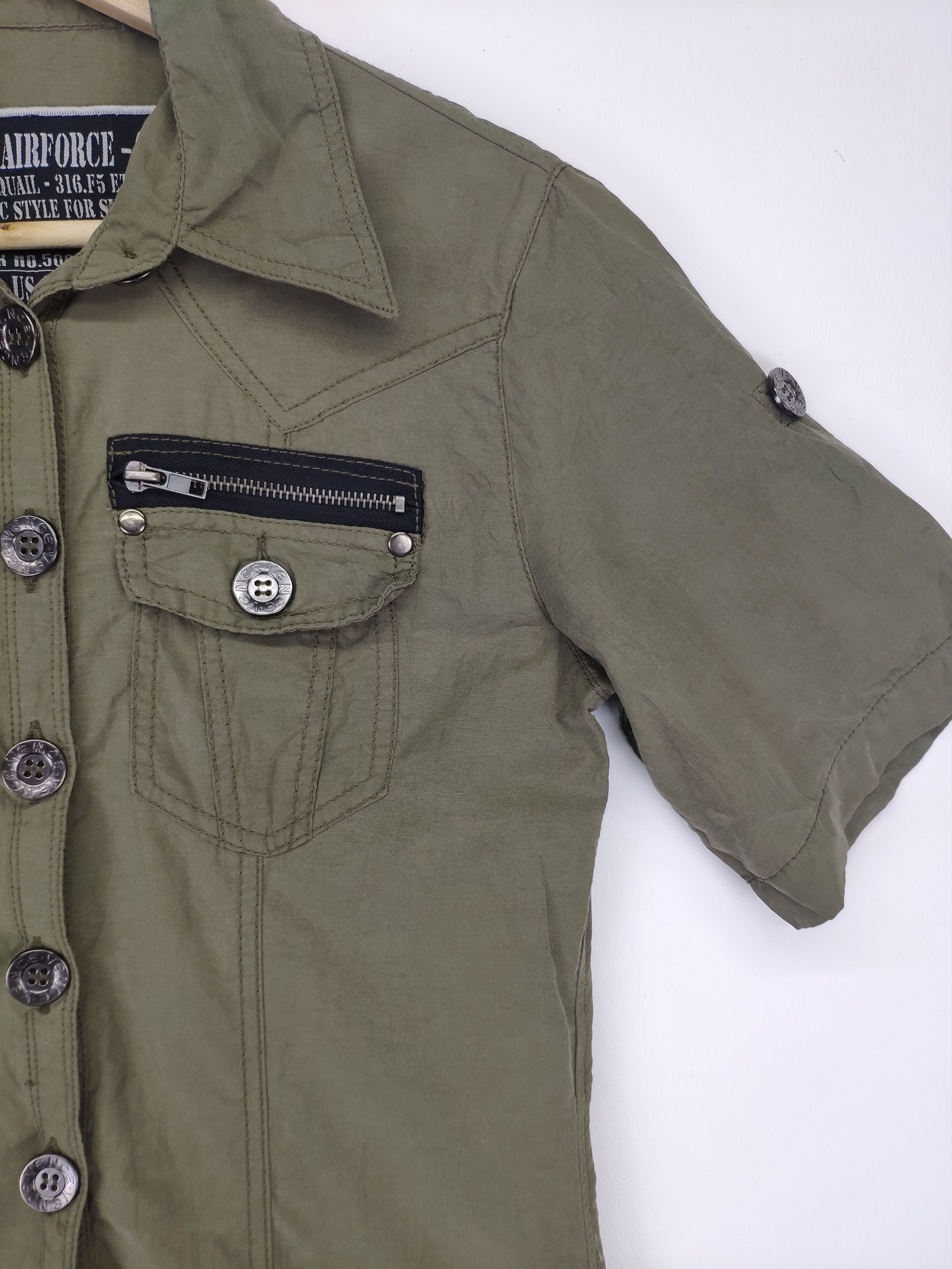 If Six Was Nine × Japanese Brand × Le Grande Bleu (L.G.B.) Vintage Overall Short Sleeve Airforce US Army by VENCE Size 30" / US 8 / IT 44 - 10 Thumbnail