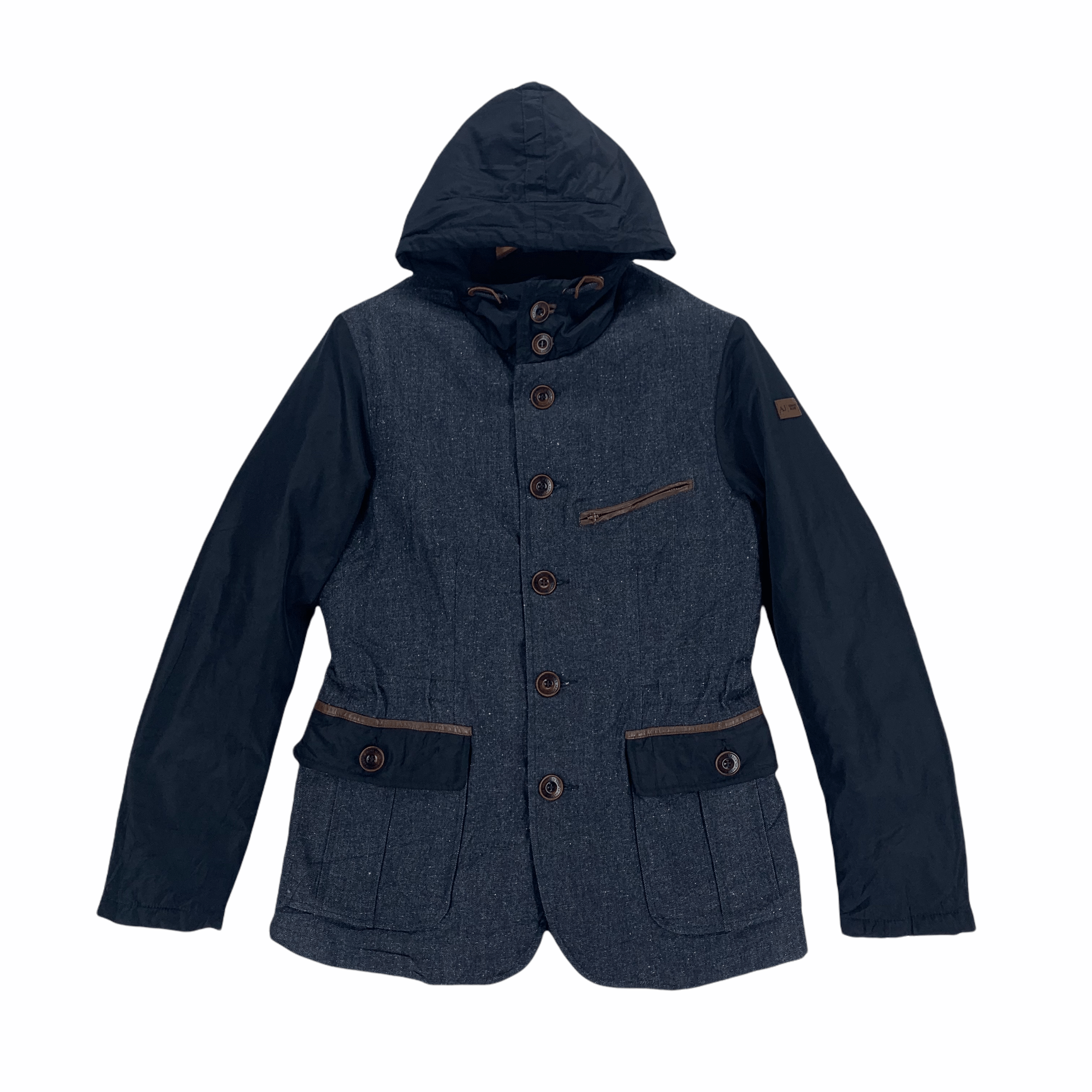 Armani Armani Jeans Hooded Puffer Jacket / Down Jacket #3345-119 Size US S / EU 44-46 / 1 - 1 Thumbnail