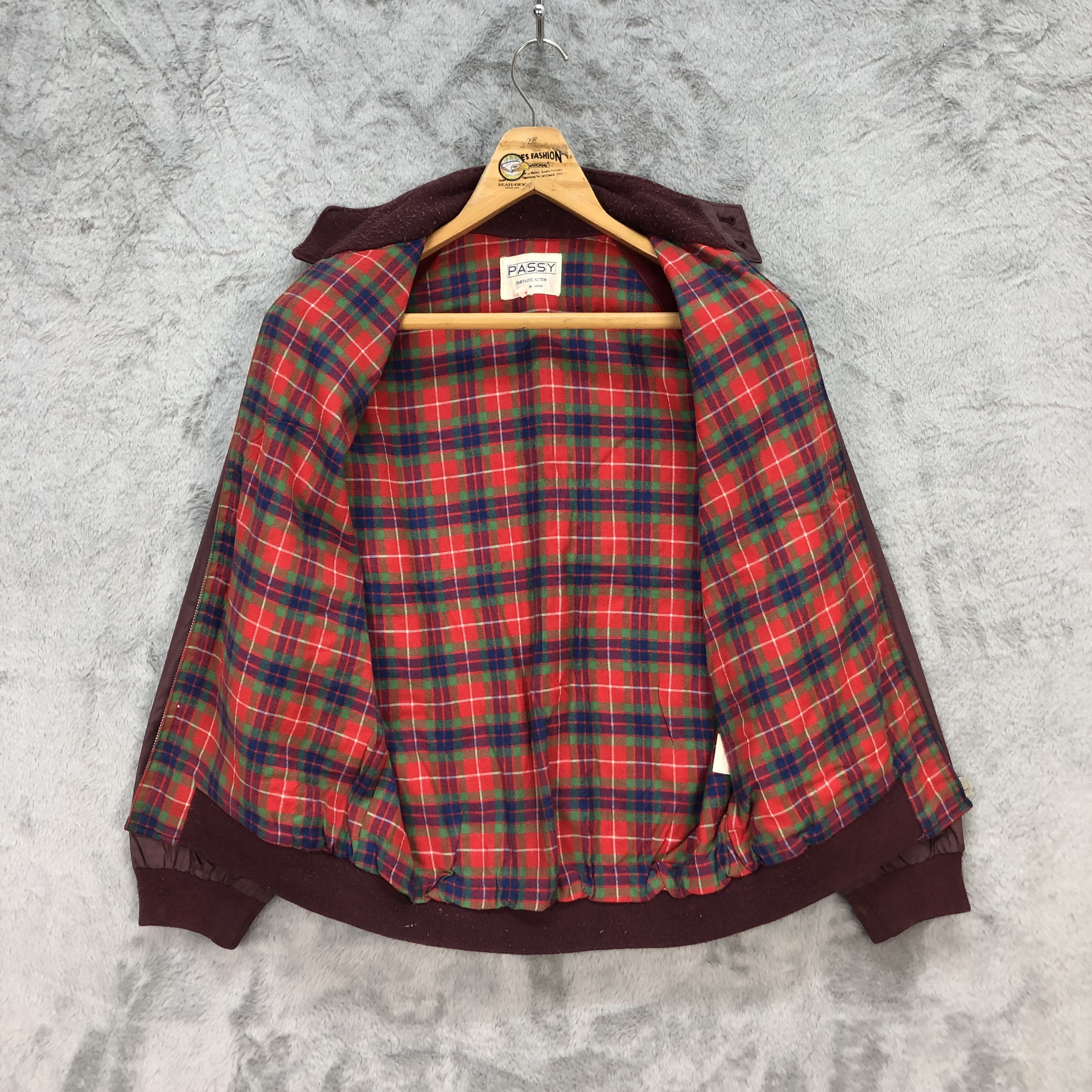 Japanese Brand PASSY Made in Japan Tartan Lined Jacket #5588-199 Size US S / EU 44-46 / 1 - 7 Thumbnail