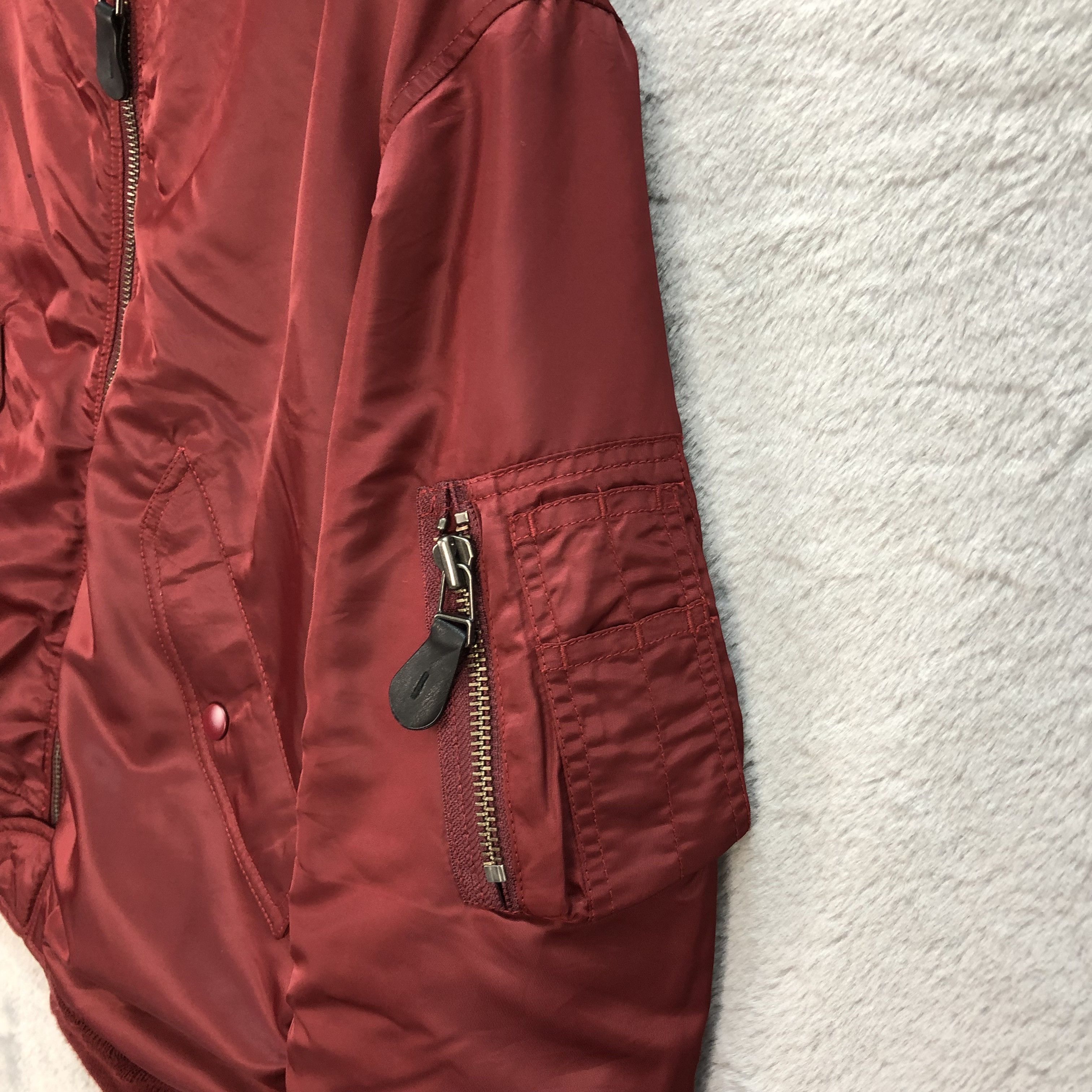 Japanese Brand Baroque US Limited Thinsulate Maroon Bomber Jacket #5822-209 Size US S / EU 44-46 / 1 - 6 Thumbnail