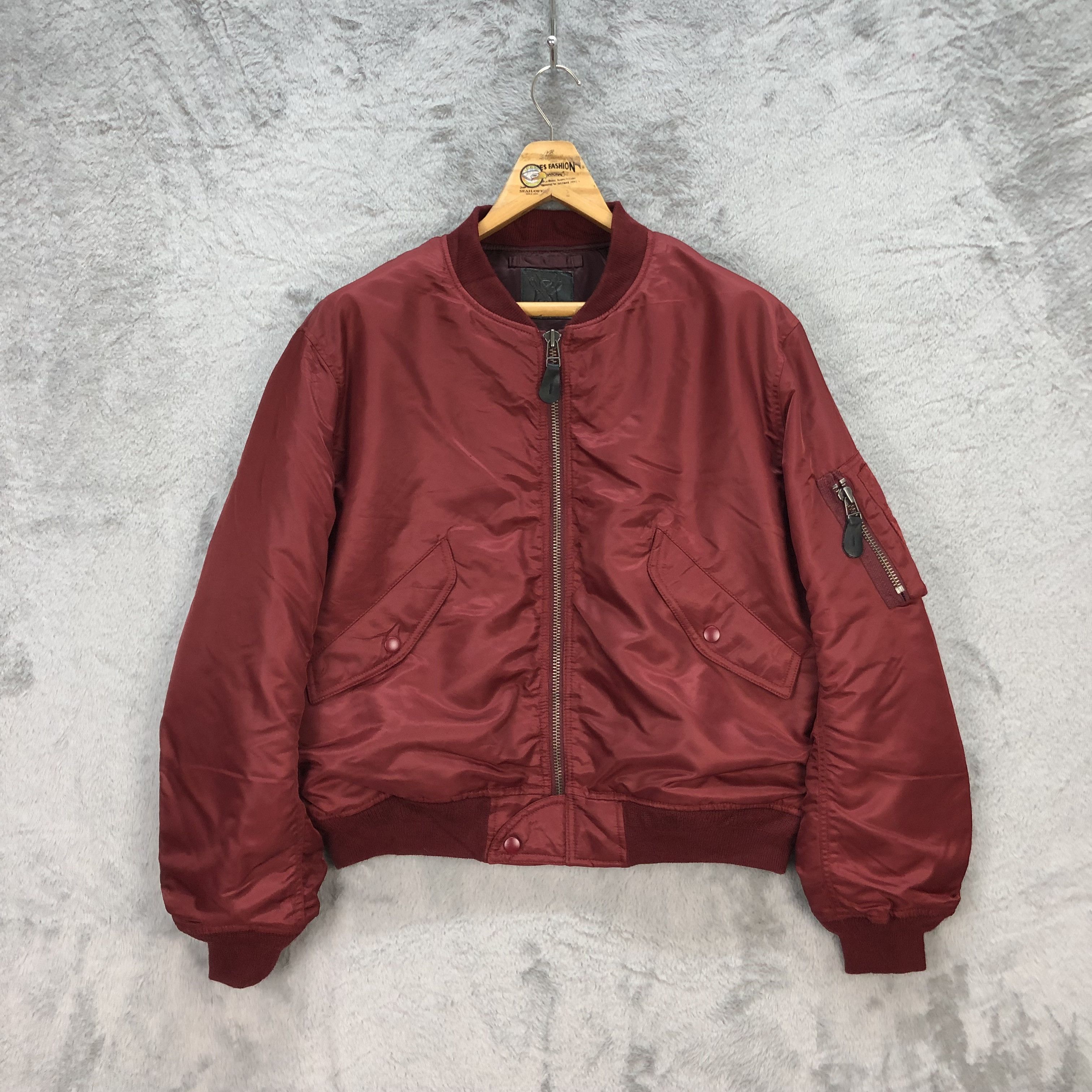 Japanese Brand Baroque US Limited Thinsulate Maroon Bomber Jacket #5822-209 Size US S / EU 44-46 / 1 - 1 Thumbnail