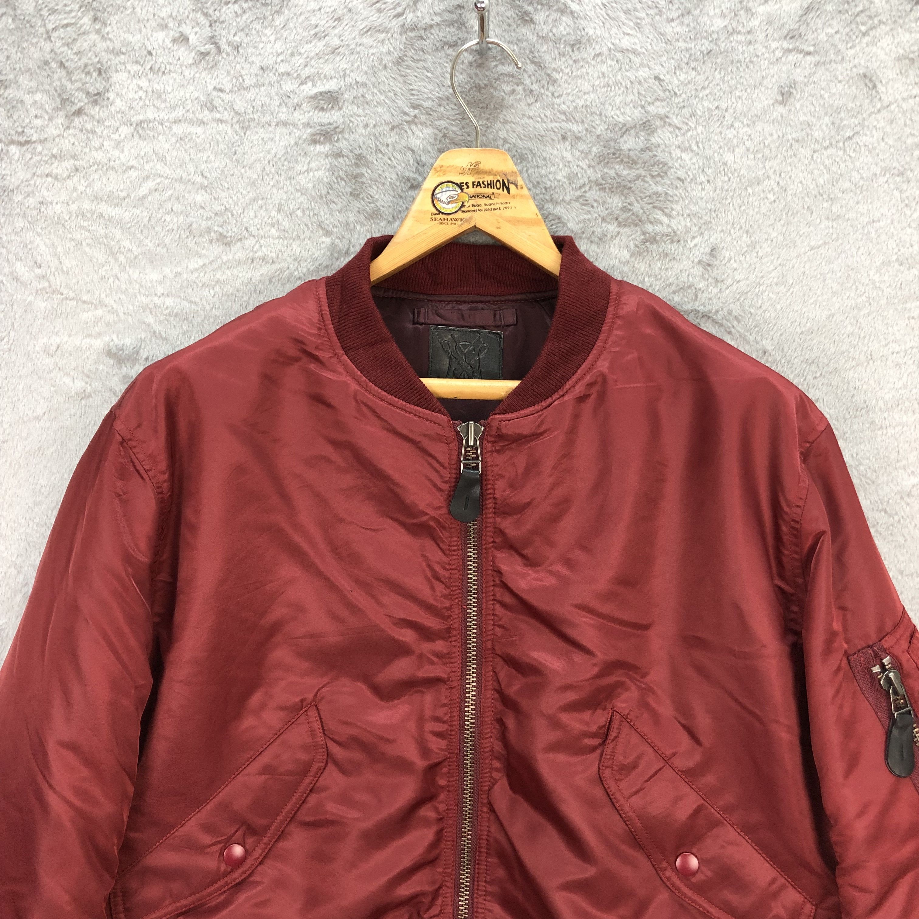 Japanese Brand Baroque US Limited Thinsulate Maroon Bomber Jacket #5822-209 Size US S / EU 44-46 / 1 - 2 Thumbnail
