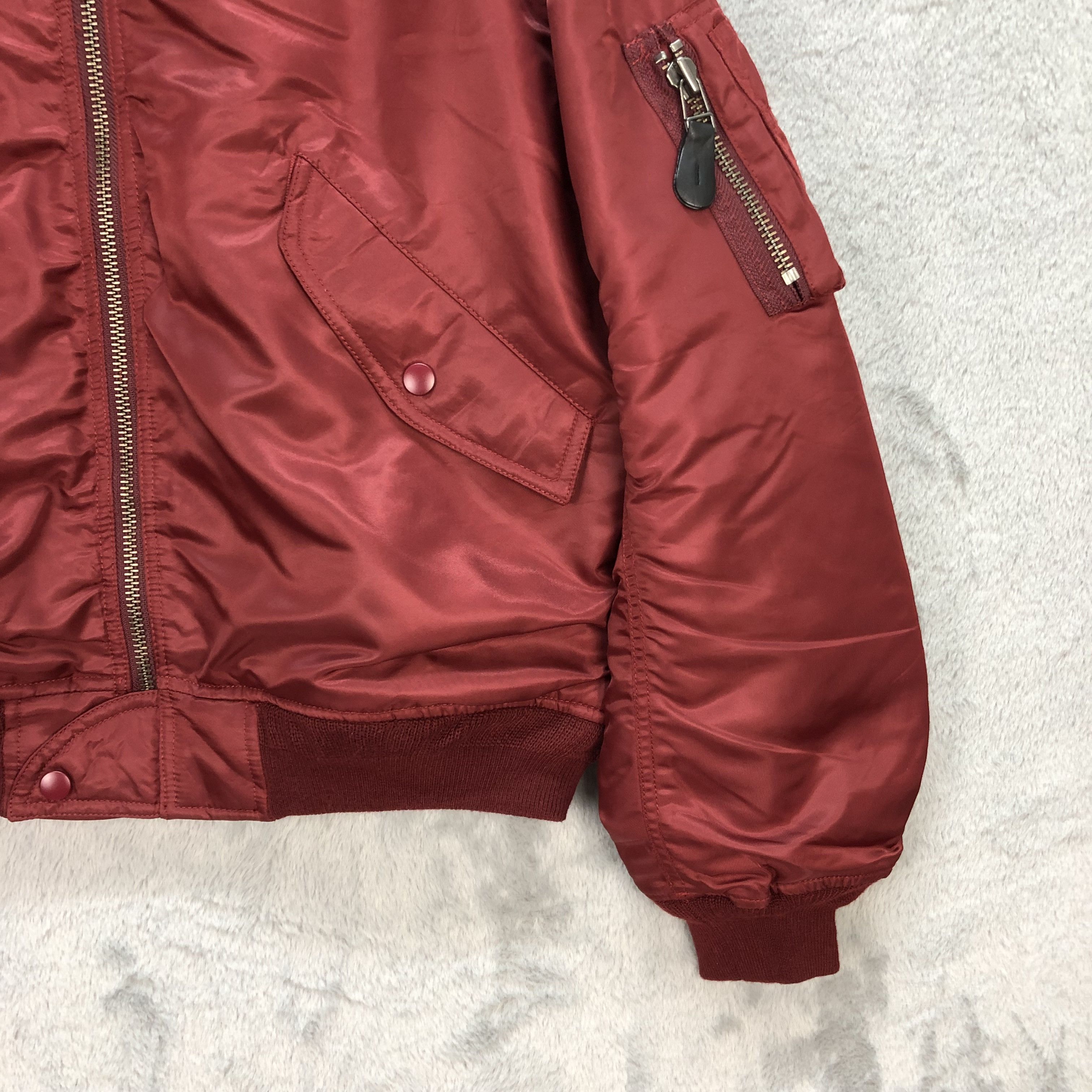 Japanese Brand Baroque US Limited Thinsulate Maroon Bomber Jacket #5822-209 Size US S / EU 44-46 / 1 - 5 Thumbnail