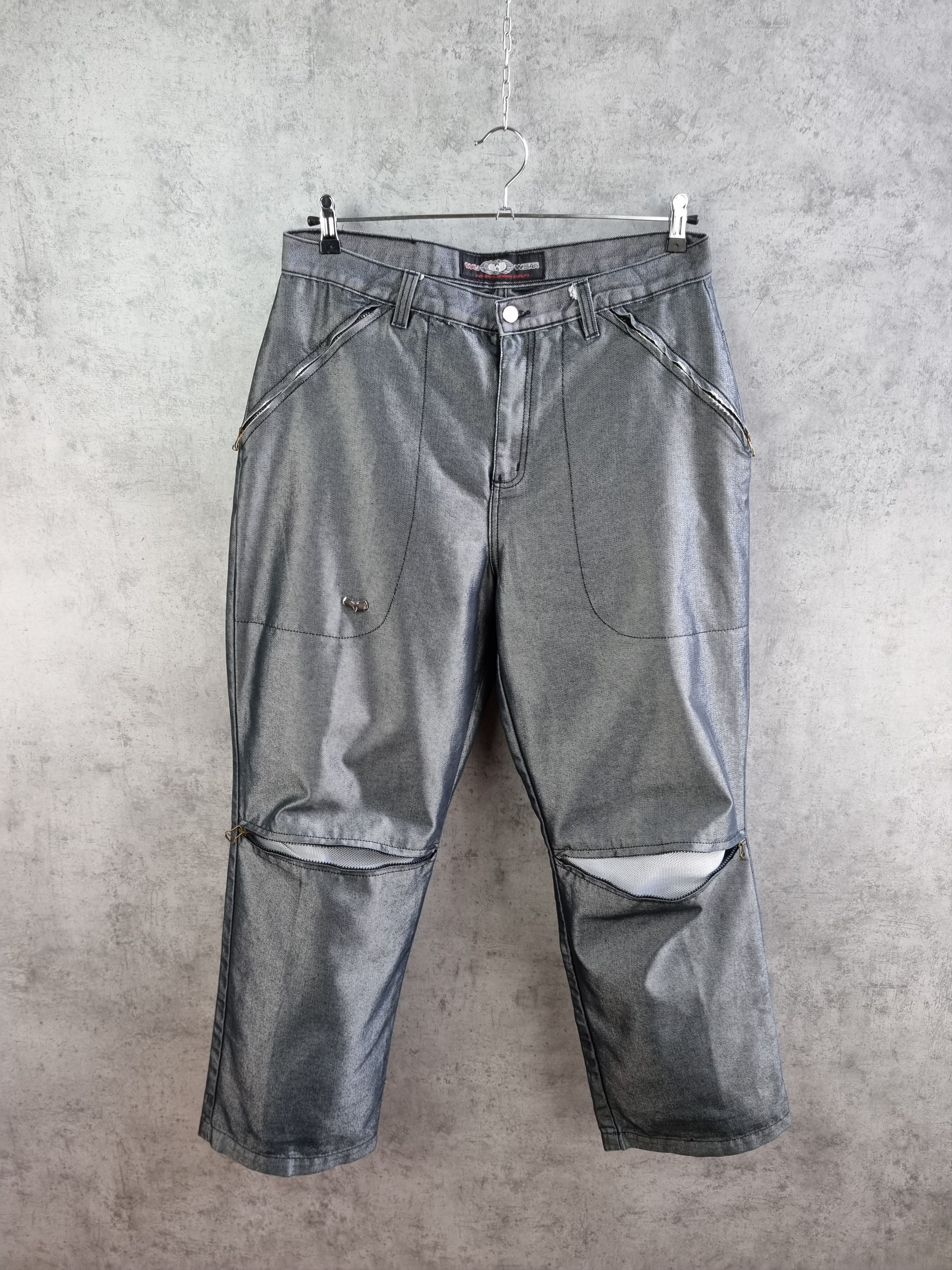 Rap Tees × Wu-Tang Clan Unique Vintage Wu Wear Big Logo Attractive Baggy Jeans Size US 33 - 1 Thumbnail