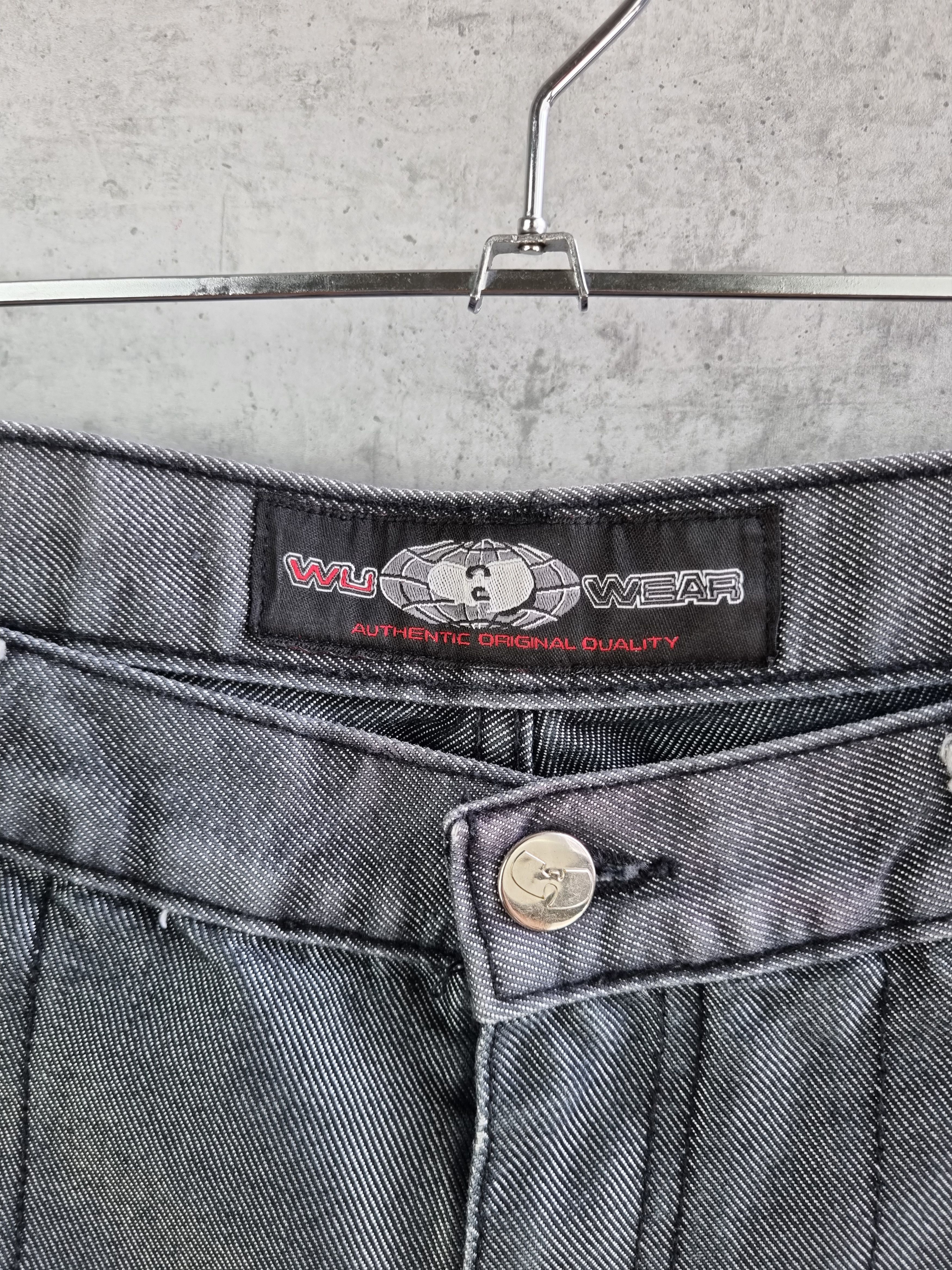 Rap Tees × Wu-Tang Clan Unique Vintage Wu Wear Big Logo Attractive Baggy Jeans Size US 33 - 8 Thumbnail
