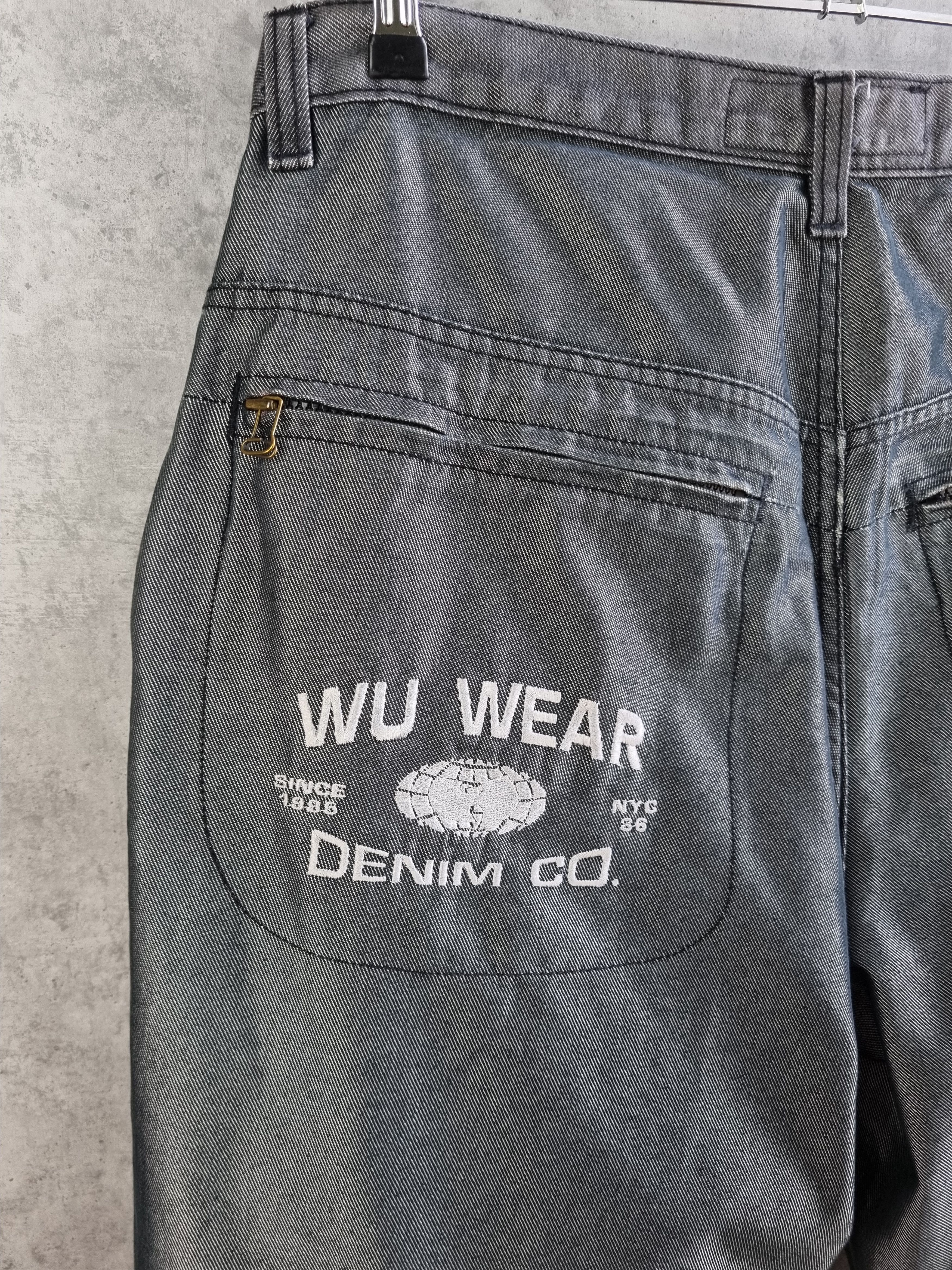 Rap Tees × Wu-Tang Clan Unique Vintage Wu Wear Big Logo Attractive Baggy Jeans Size US 33 - 6 Thumbnail