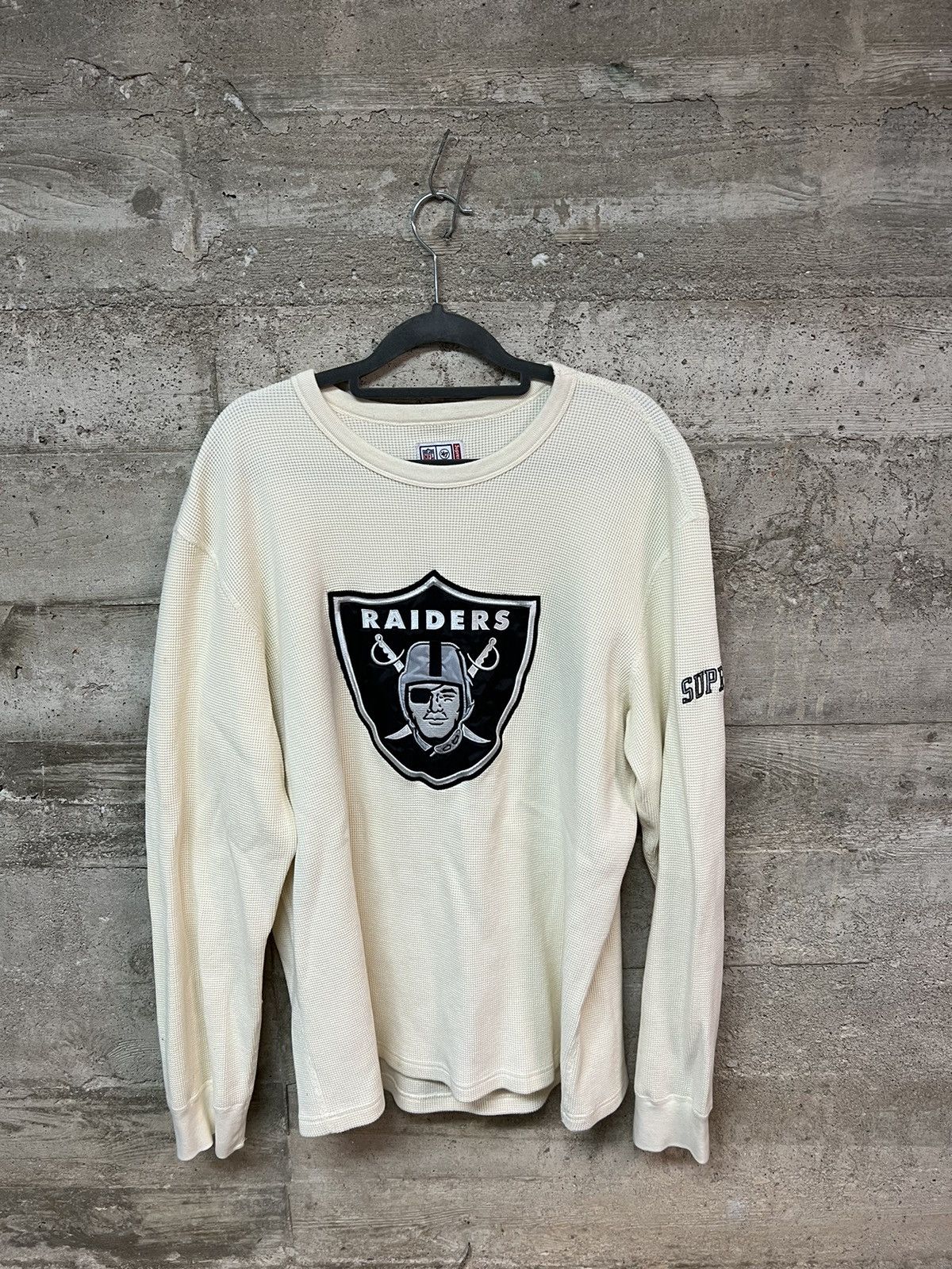 Supreme Supreme x NFL Raiders Waffle Knit Thermal Long Sleeve | Grailed
