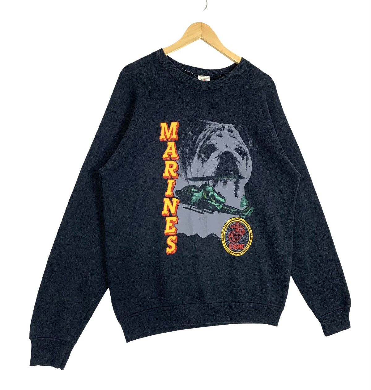 Fruit Of The Loom Vintage 90’s Fruit Of TheLoom USMC Marine Corps Sweatshirt M Size US M / EU 48-50 / 2 - 5 Thumbnail