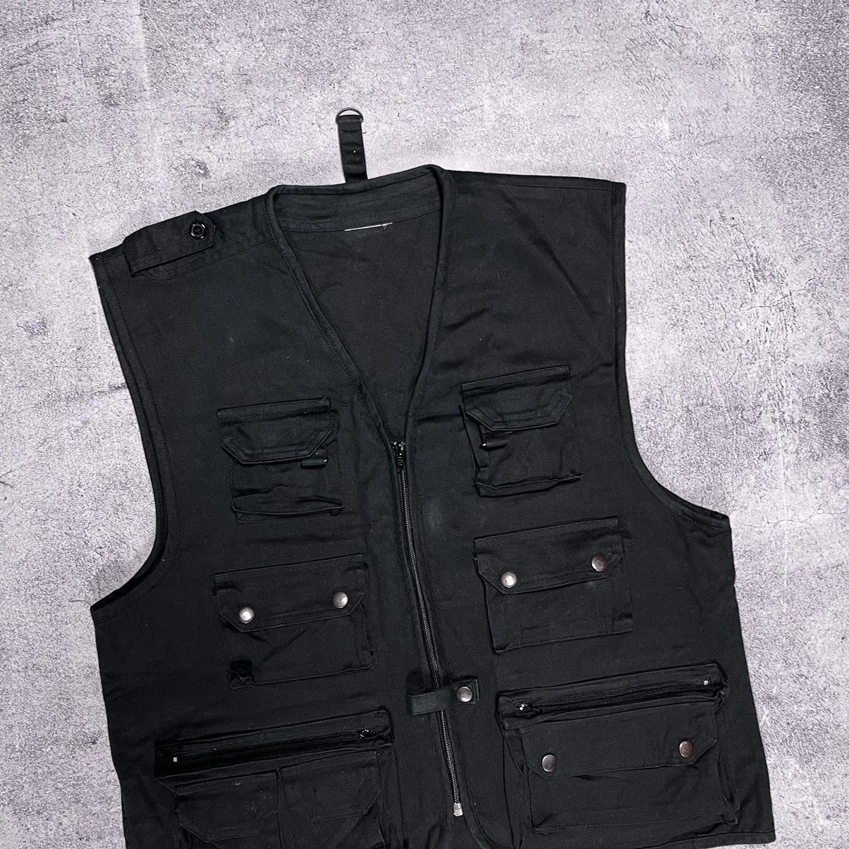 Japanese Brand Vintage Black Y2K Denim Vest Like Rick Owens Size US L / EU 52-54 / 3 - 2 Thumbnail