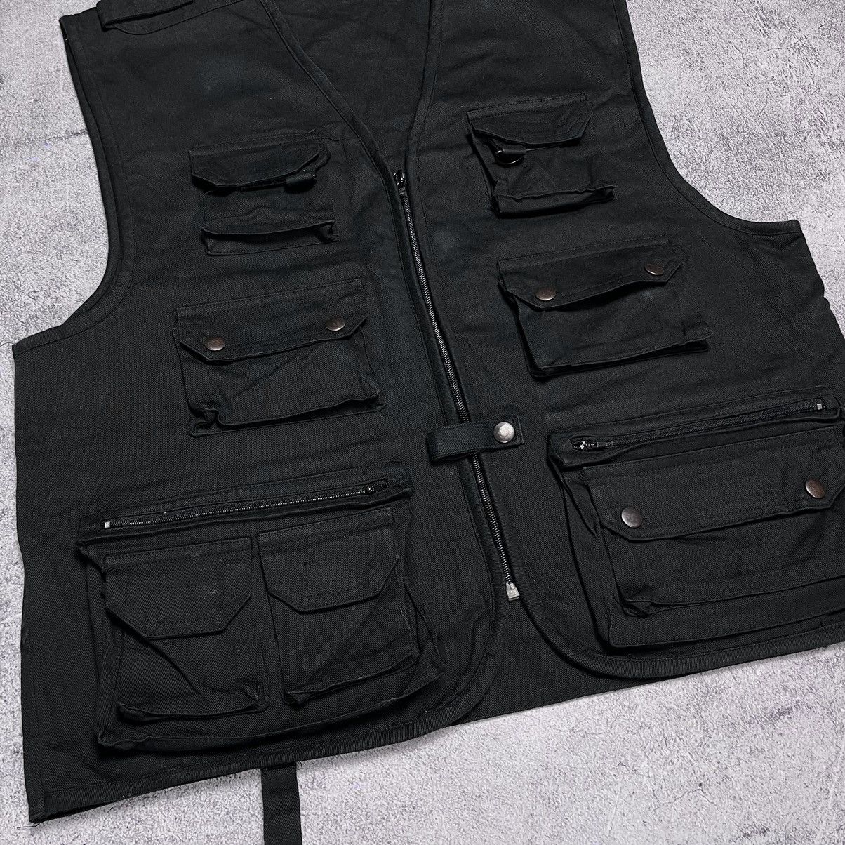 Japanese Brand Vintage Black Y2K Denim Vest Like Rick Owens Size US L / EU 52-54 / 3 - 3 Thumbnail