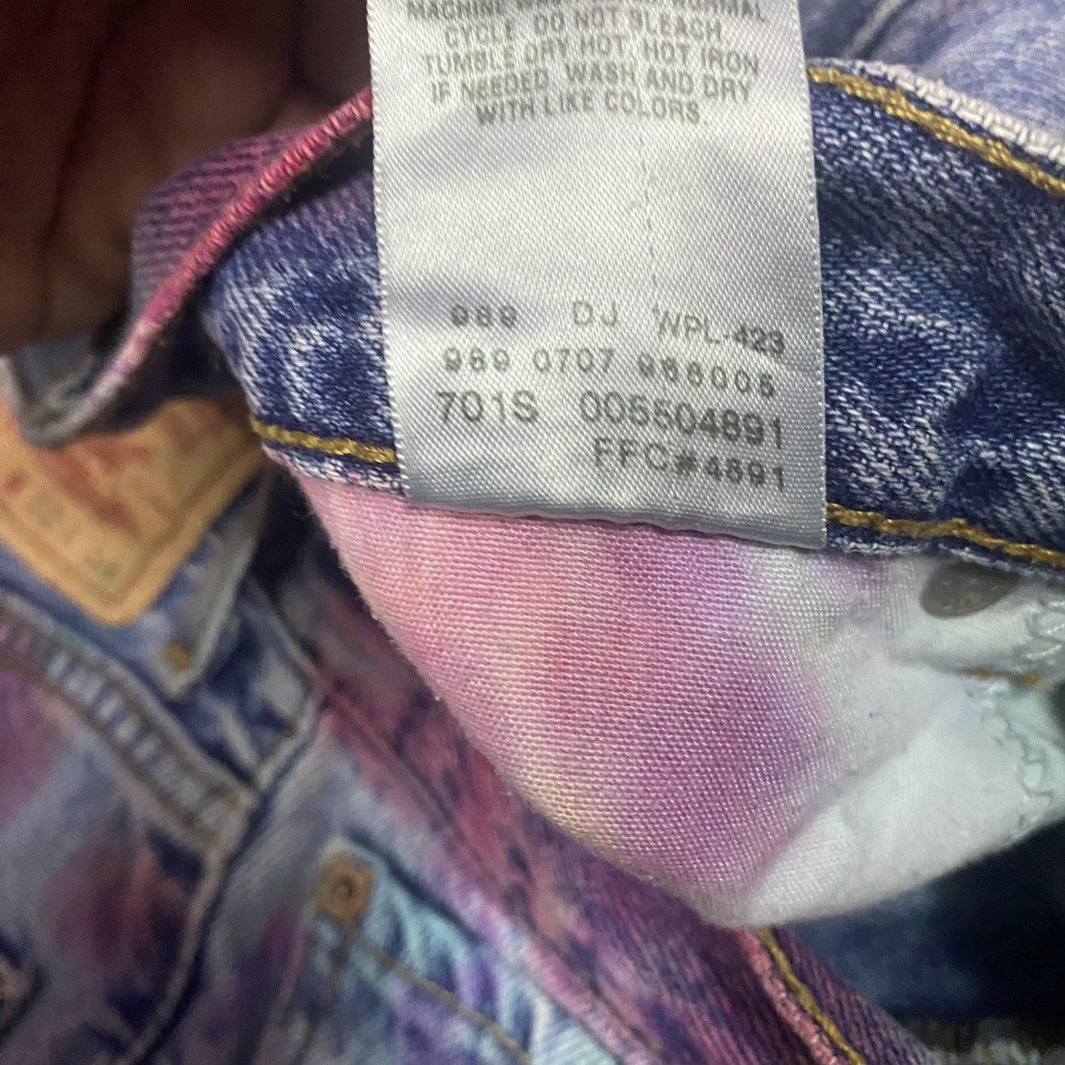 Levi's × Vintage Vintage Levis 550 Dirty Splash Denim Jeans Short Size US 32 / EU 48 - 5 Thumbnail