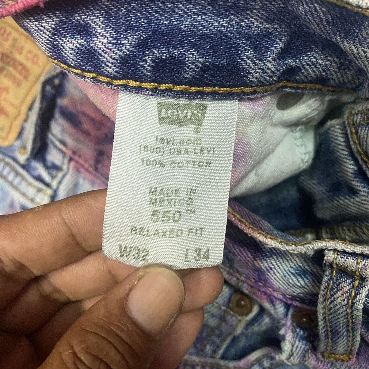 Levi's × Vintage Vintage Levis 550 Dirty Splash Denim Jeans Short Size US 32 / EU 48 - 4 Thumbnail