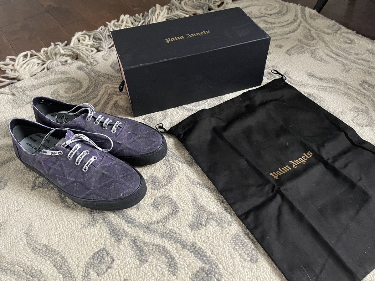 Palm Angels Palm angels distressed monogram sneaker Size US 10.5 / EU 43-44 - 1 Thumbnail