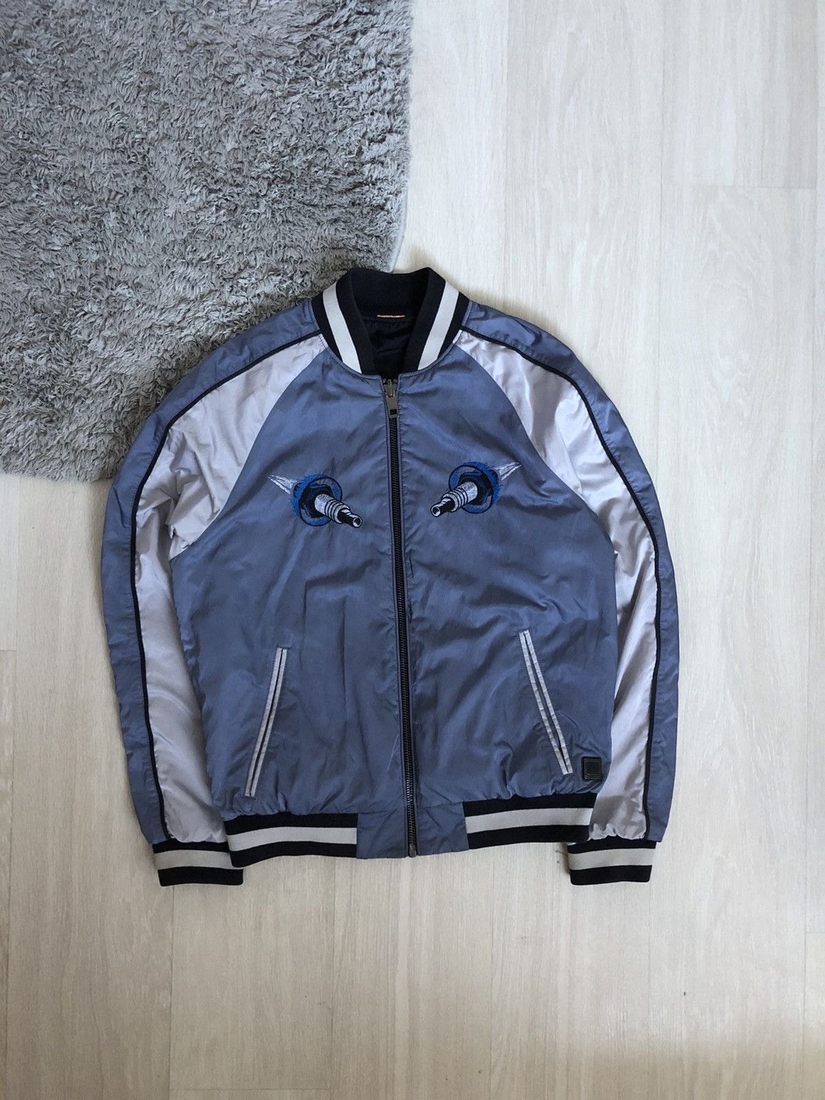 Hugo Boss × Japanese Brand Hugo Boss Trouble Maker Reversible Bomber Jacket Size US M / EU 48-50 / 2 - 3 Thumbnail