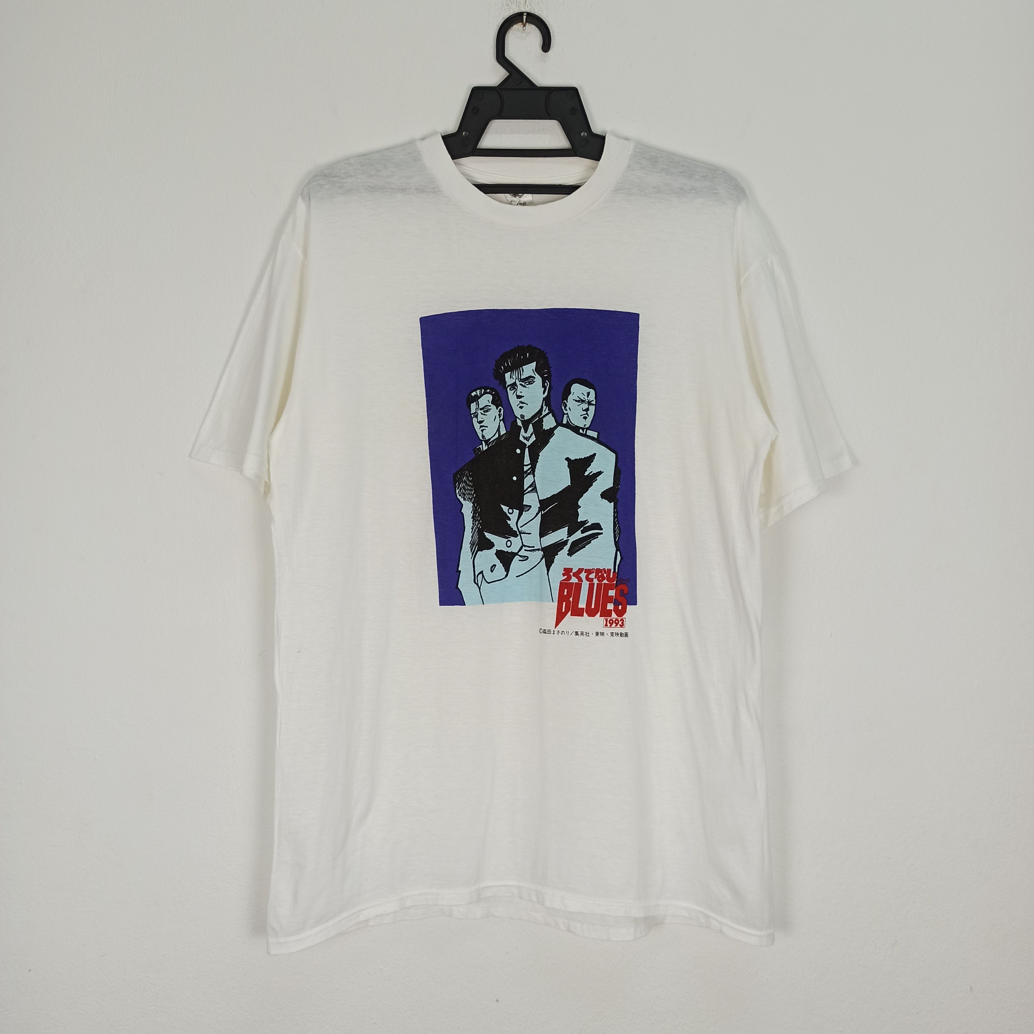 image of Anima x Movie Vintage Anime Rokudenashi Blues 1993 Tshirt Brapresto in White, Men's (Size Large)
