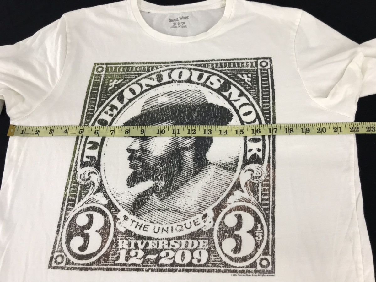 Global Work × Vintage The Lonious Monk Unique Riverside 12-209 hype style tee Size US L / EU 52-54 / 3 - 5 Thumbnail