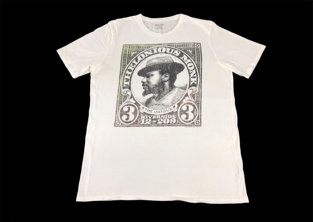 Global Work × Vintage The Lonious Monk Unique Riverside 12-209 hype style tee Size US L / EU 52-54 / 3 - 1 Thumbnail