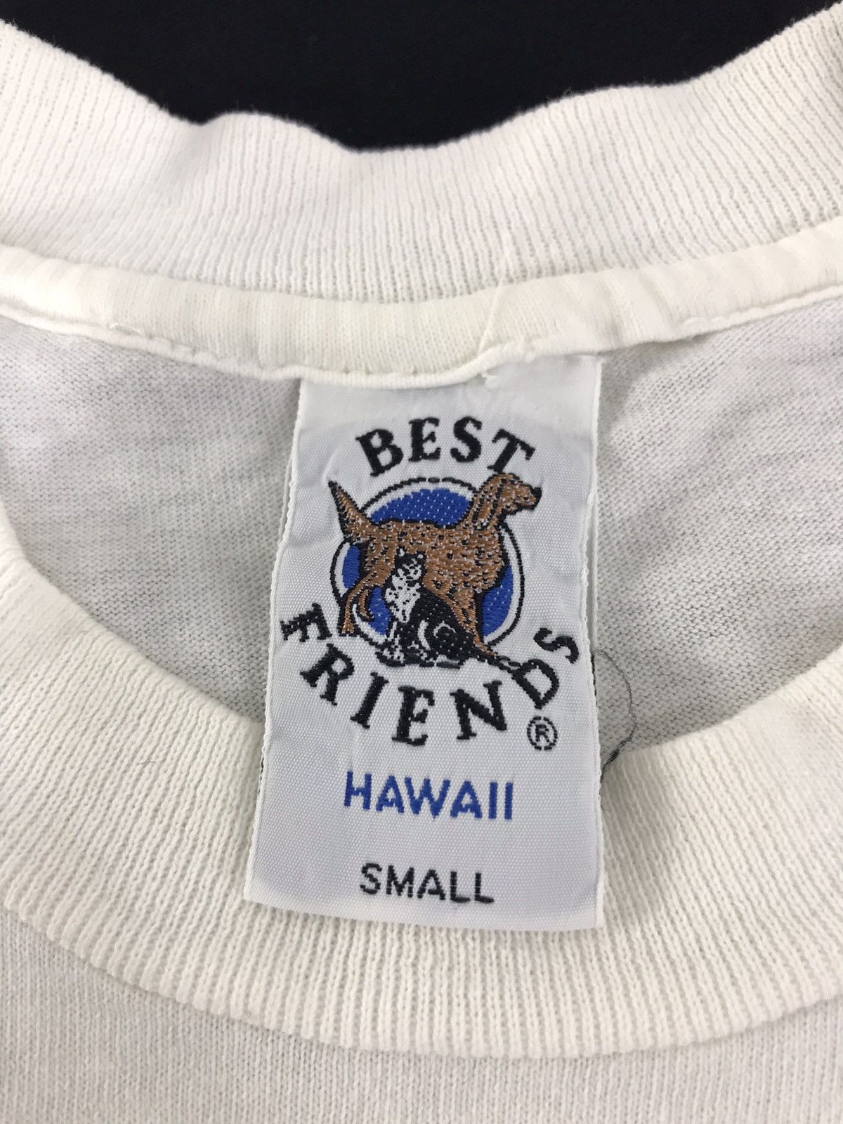 Japanese Brand × Vintage 90s Best Friend Hawaii PUG Dog Logo T Shirt Tee Size US S / EU 44-46 / 1 - 4 Thumbnail