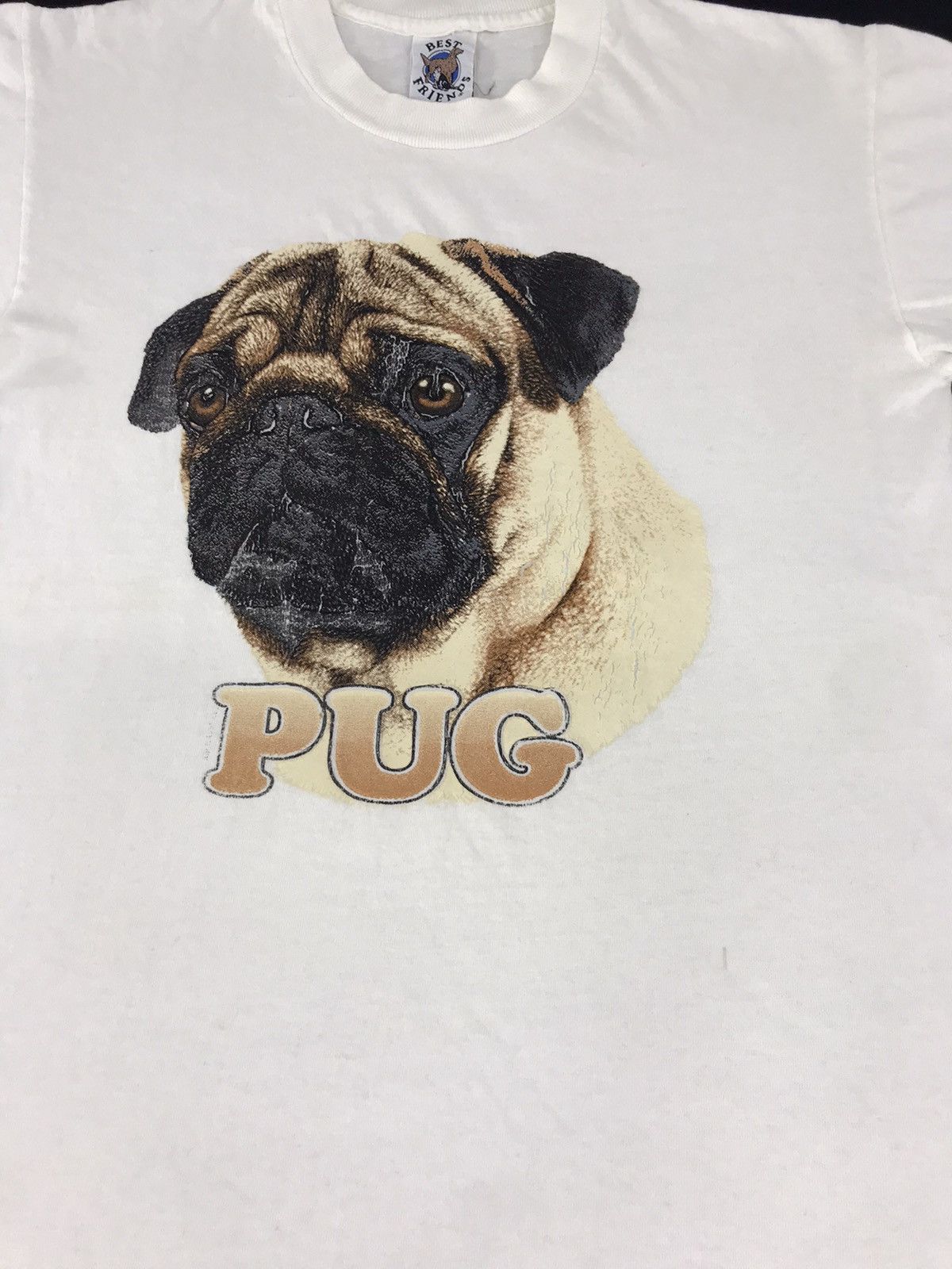 Japanese Brand × Vintage 90s Best Friend Hawaii PUG Dog Logo T Shirt Tee Size US S / EU 44-46 / 1 - 3 Thumbnail