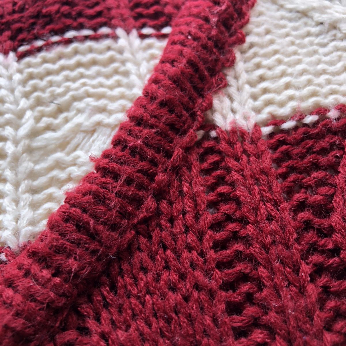 Japanese Brand Cable Knit Striped Women Long Sleeve by Serridere Size L / US 10 / IT 46 - 7 Thumbnail