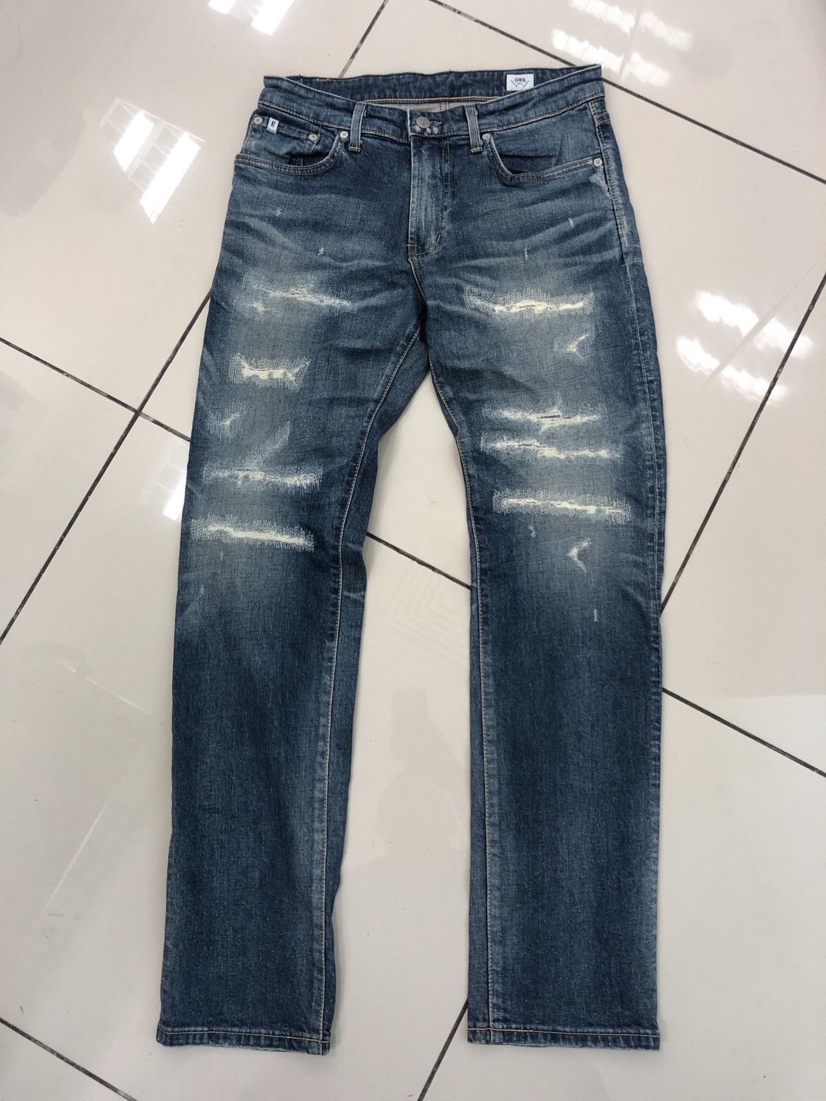 image of Distressed Denim x Edwin Distressed Edwin Denim Made In Japan, Men's (Size 32)