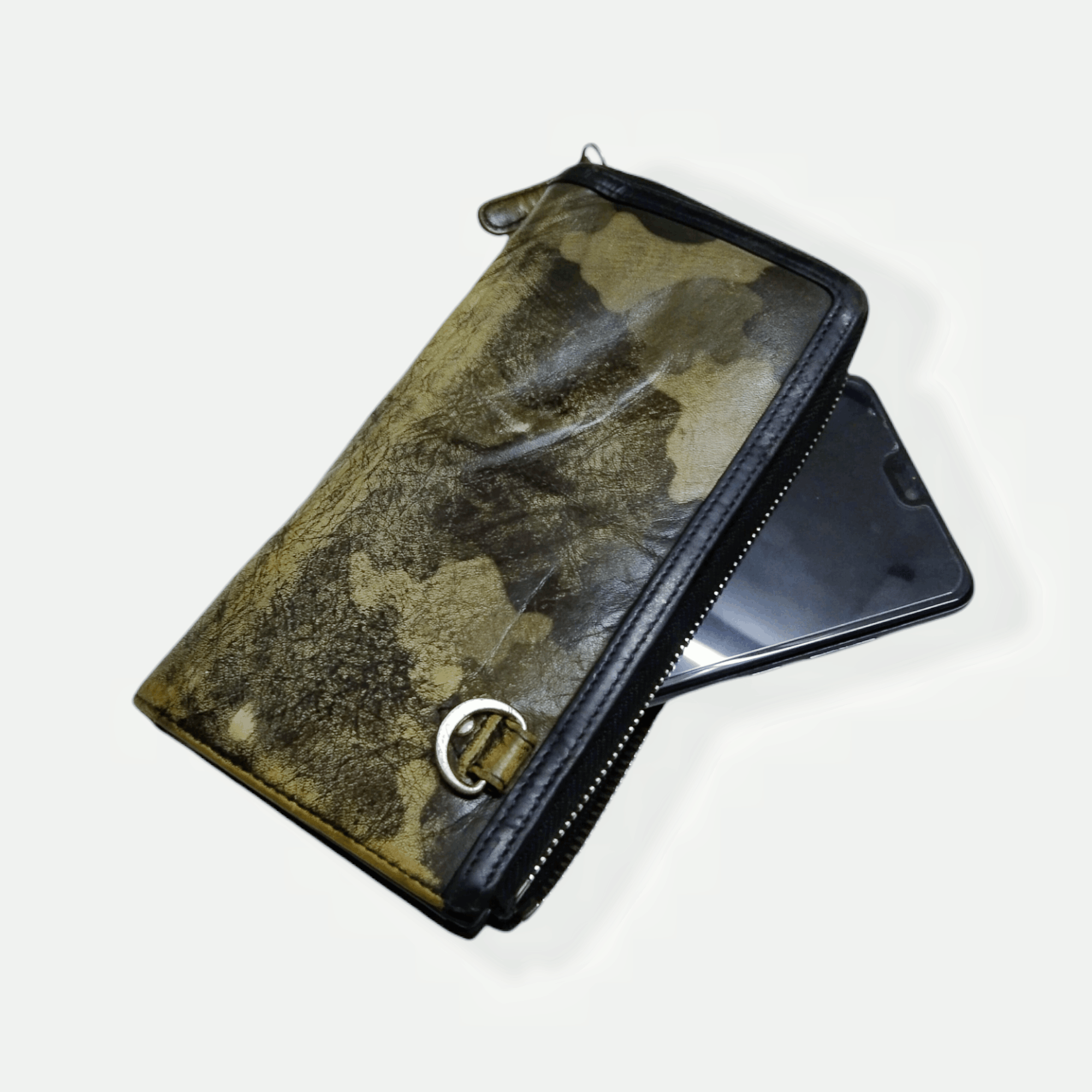 Takeo Kikuchi × Vintage TAKEO KIKUCHI CAMO PRINTED LONG WALLET (CALF SKIN) Size ONE SIZE - 14 Thumbnail
