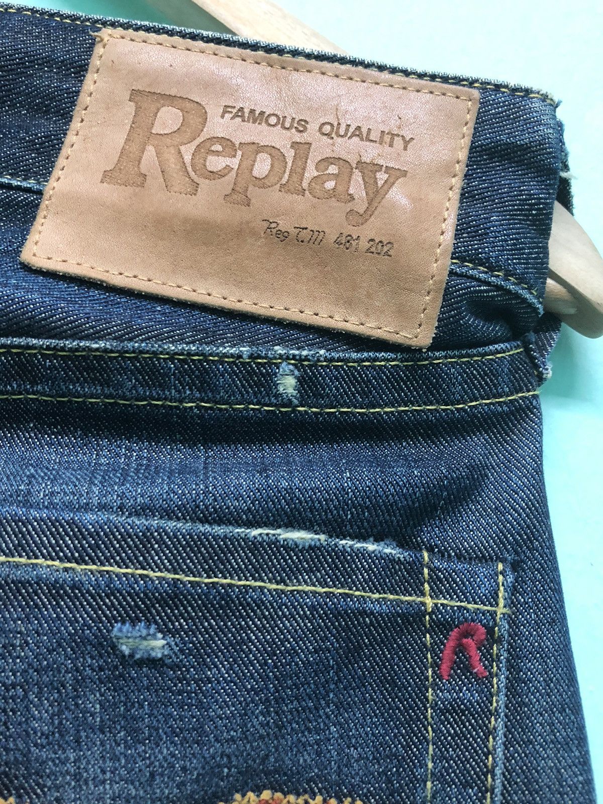 Replay × Vintage VINTAGE REPLAY FLARE DISTRESSED DENIM JEANS ITALY 🇮🇹 Size US 28 / EU 44 - 5 Thumbnail