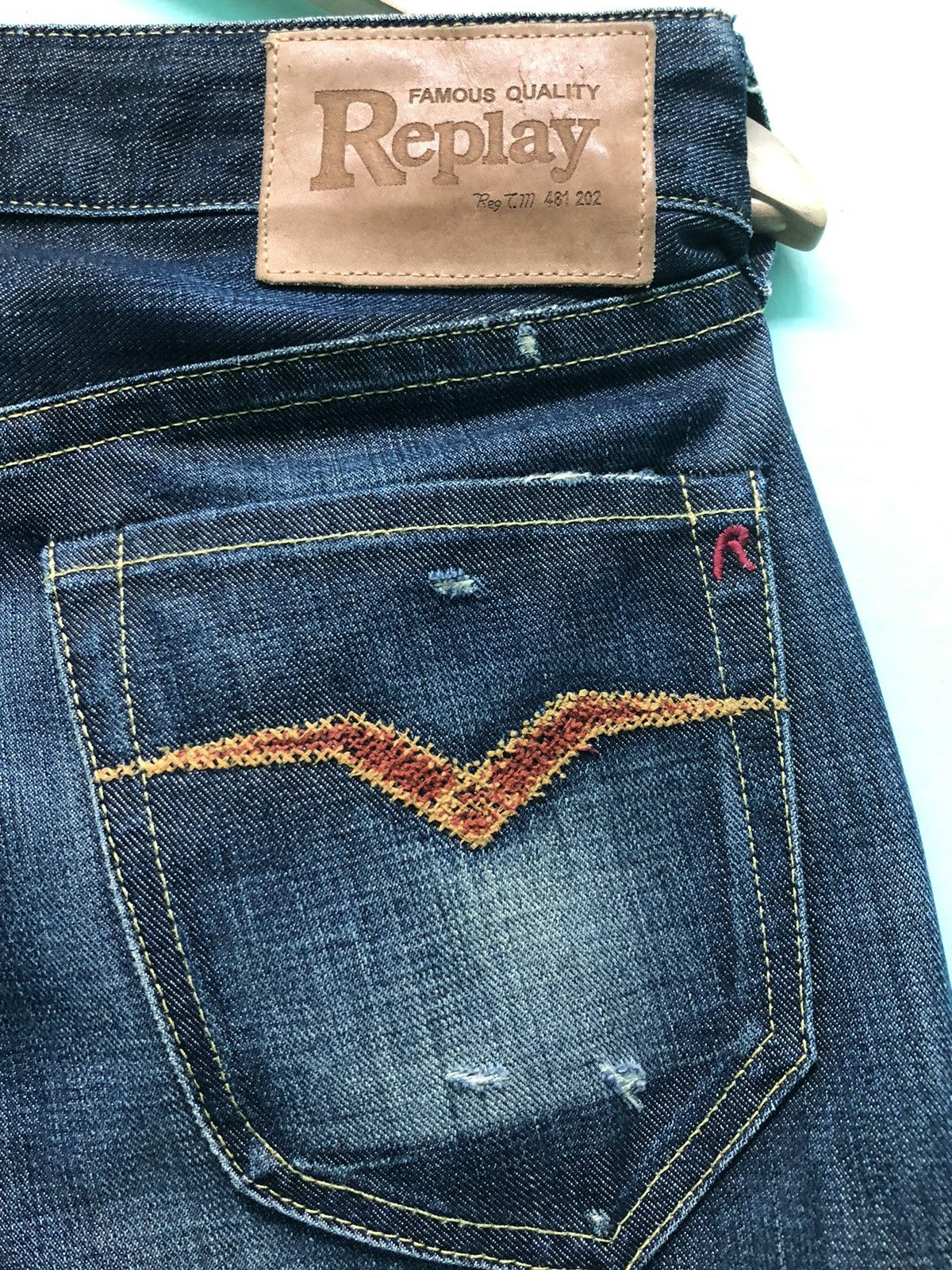 Replay × Vintage VINTAGE REPLAY FLARE DISTRESSED DENIM JEANS ITALY 🇮🇹 Size US 28 / EU 44 - 4 Thumbnail