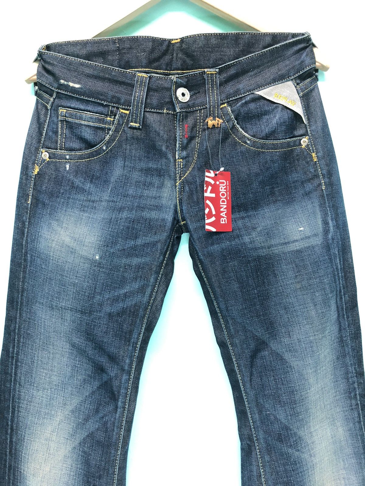 Replay × Vintage VINTAGE REPLAY FLARE DISTRESSED DENIM JEANS ITALY 🇮🇹 Size US 28 / EU 44 - 6 Thumbnail