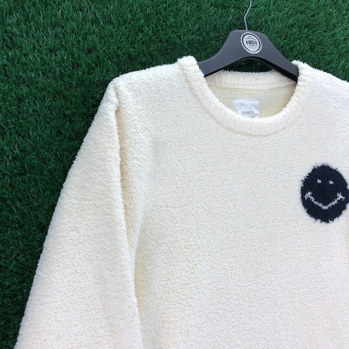 Japanese Brand Power To The People Smile Fleece Longsleeve Tee Size US M / EU 48-50 / 2 - 2 Thumbnail
