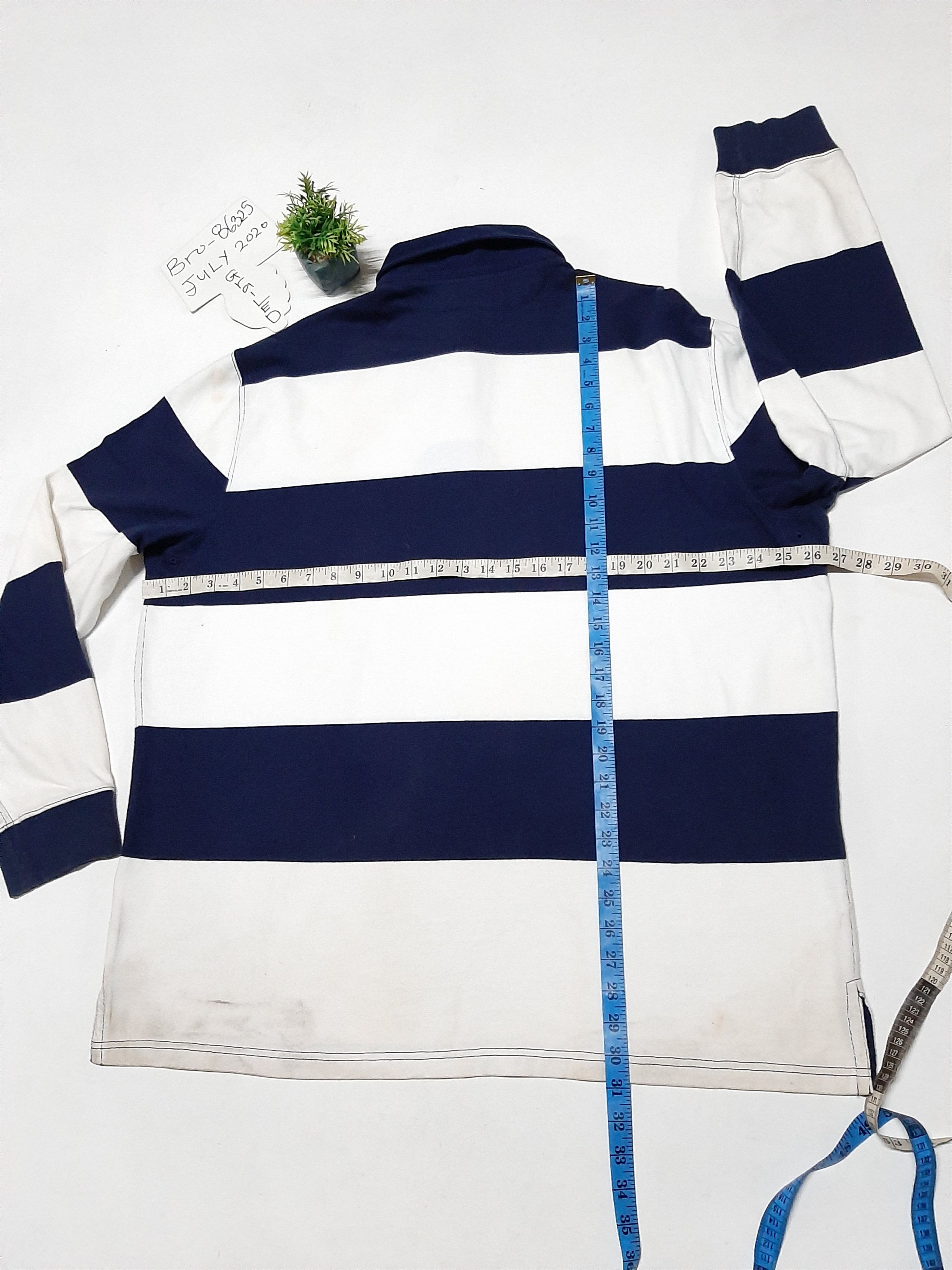 Polo Ralph Lauren × Ralph Lauren × Vintage VTG POLO RUGBY RALPH LAURENT STRIPE LONG SLEEVE Size US XL / EU 56 / 4 - 3 Thumbnail
