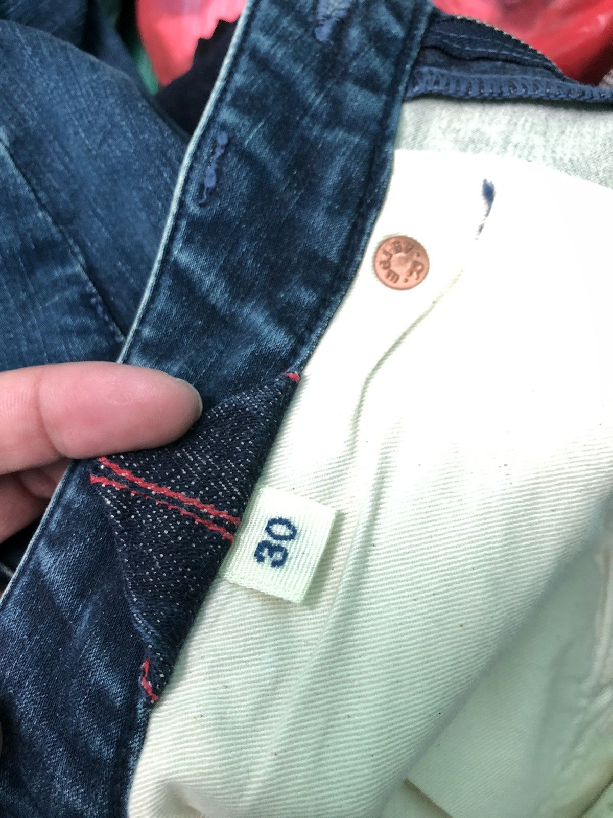 45rpm × Japanese Brand VINTAGE 45rpm SLIM FLARE BLUE INDIGO DENIM JEANS Size US 30 / EU 46 - 13 Thumbnail