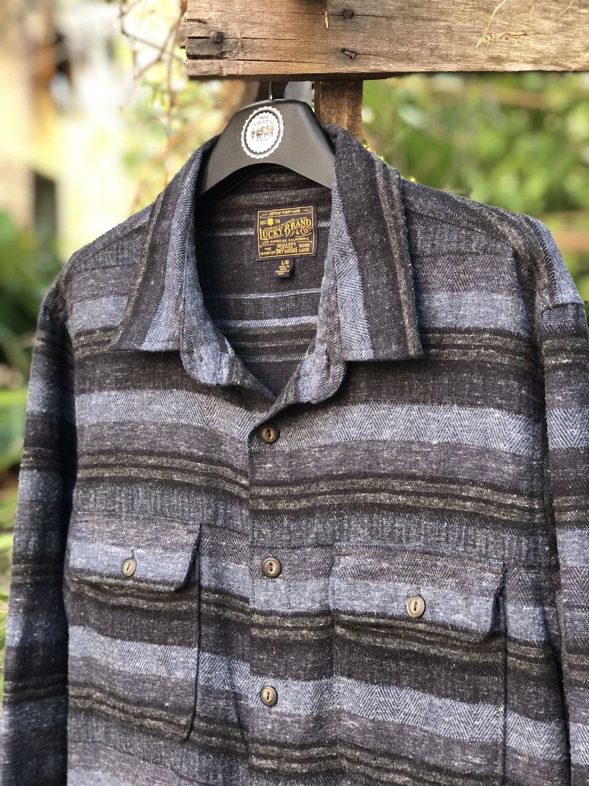 Flannel Vintage Flannel Navajo Native Cat Eye Button By Lucky Brand Size US L / EU 52-54 / 3 - 2 Thumbnail