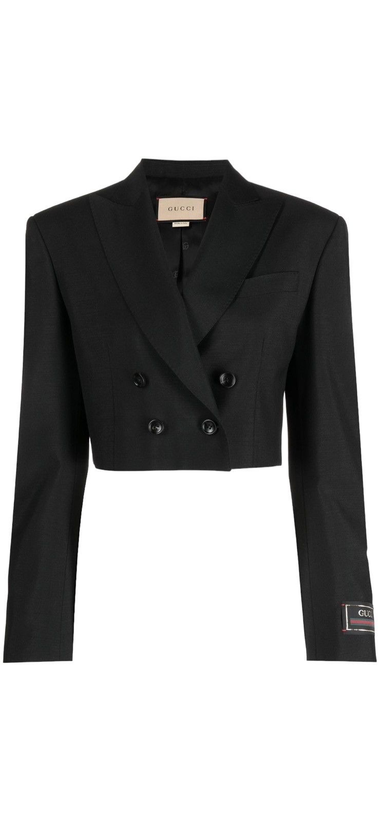Gucci Double Breasted Cropped Blazer