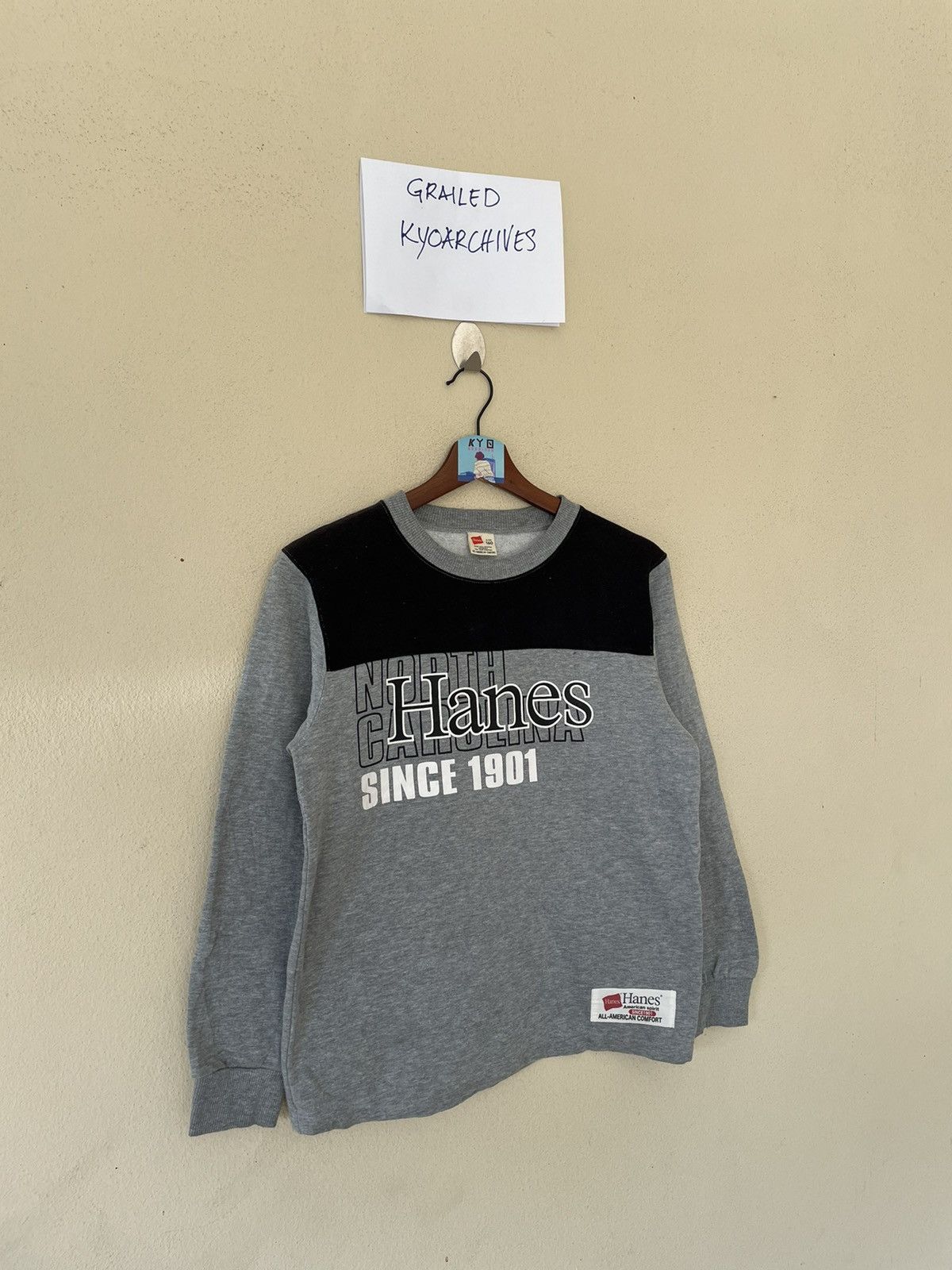 Hanes × Vintage VINTAGE HANES BIG LOGO SWEATSHIRT Size US M / EU 48-50 / 2 - 2 Thumbnail