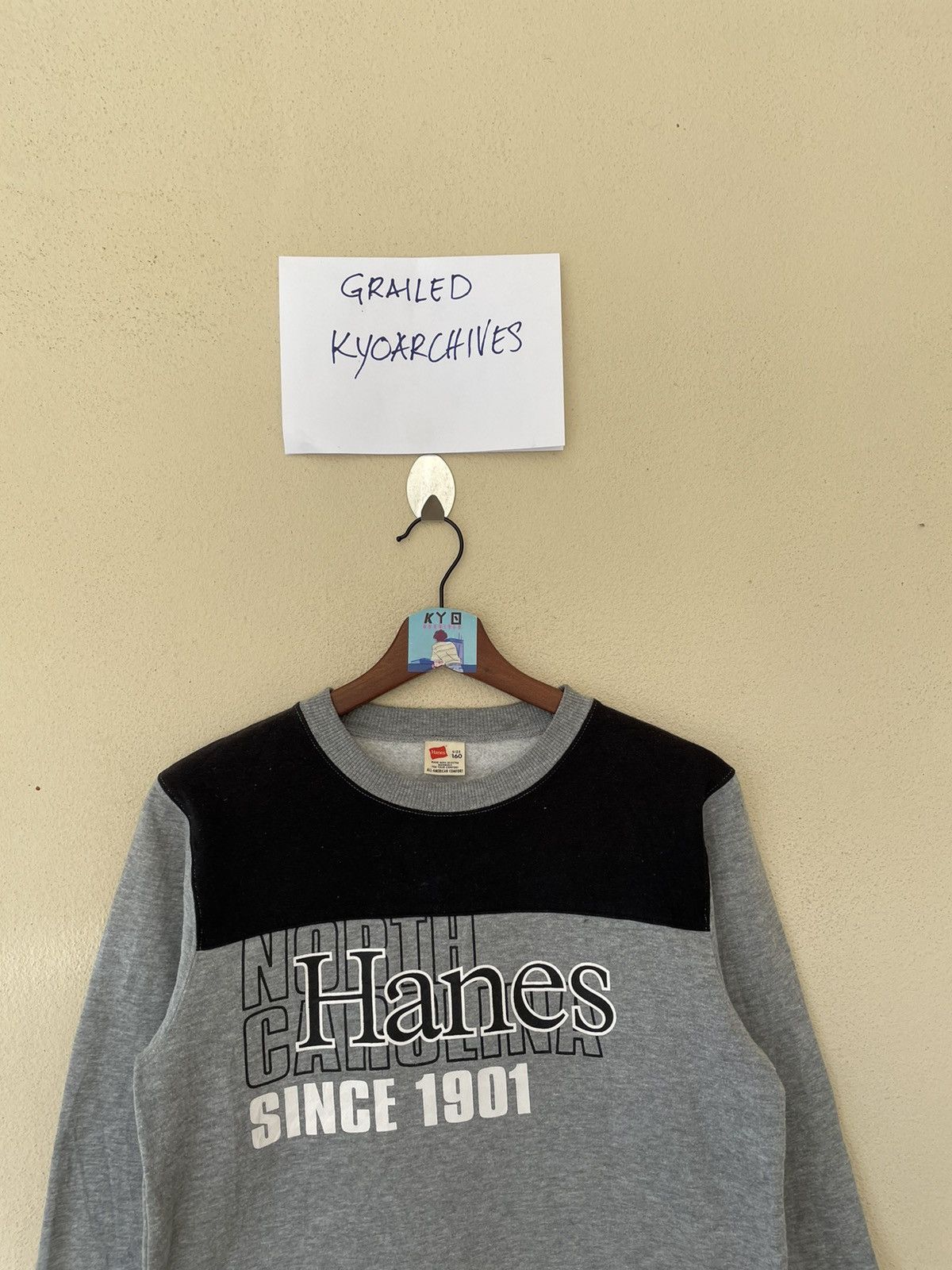 Hanes × Vintage VINTAGE HANES BIG LOGO SWEATSHIRT Size US M / EU 48-50 / 2 - 3 Thumbnail