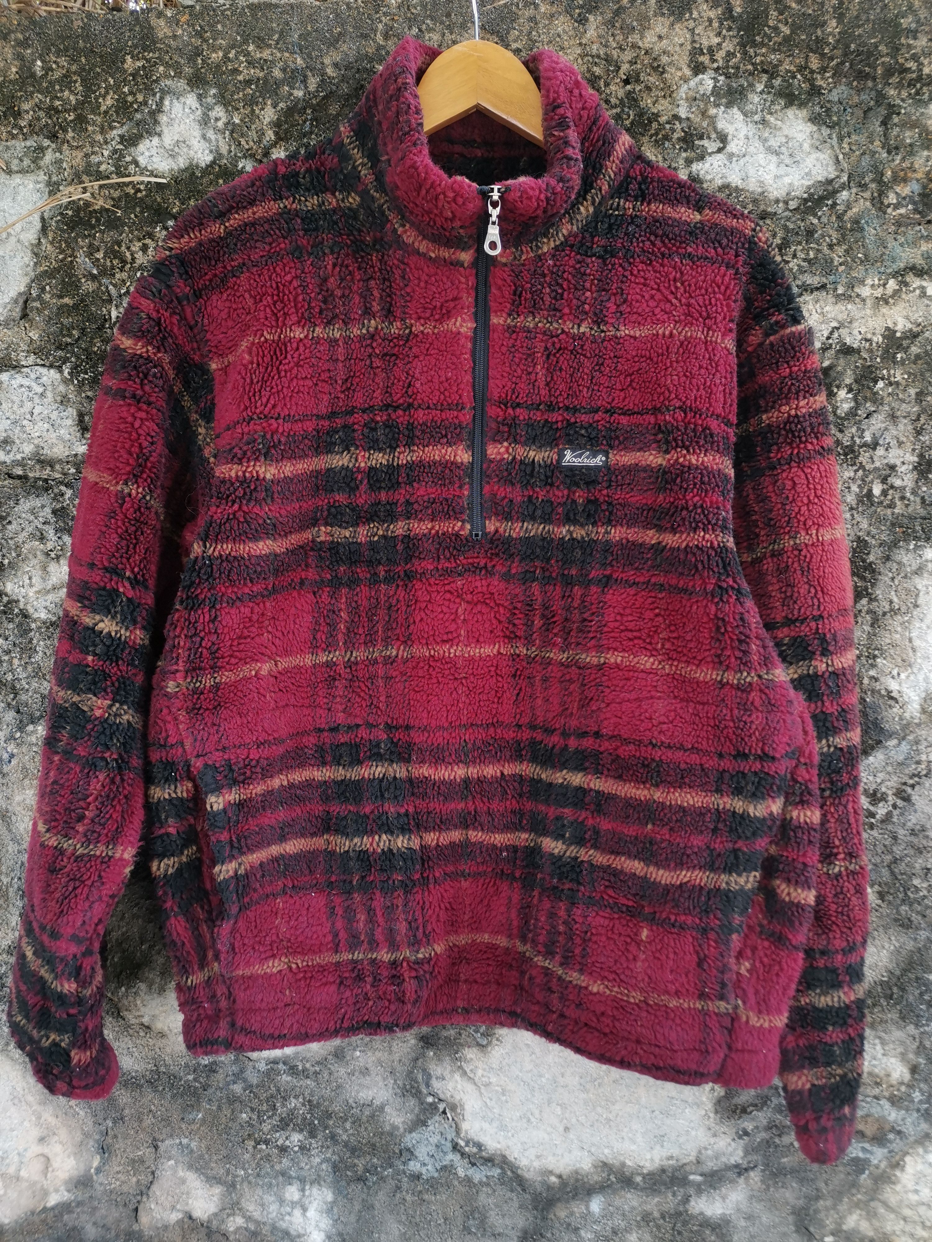 Woolrich Woolen Mills Vintage 80s WOOLRICH Tribal Deep Pile Sherpa Jacket Size US S / EU 44-46 / 1 - 1 Thumbnail