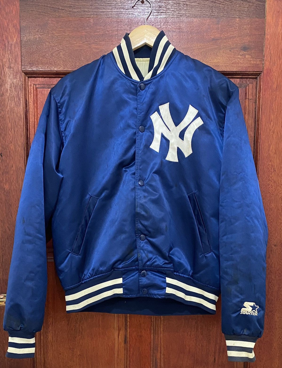 MLB × Starter × Vintage Vintage Starter New York Yankees MLB Varsity Satin Jacket Size US M / EU 48-50 / 2 - 4 Thumbnail