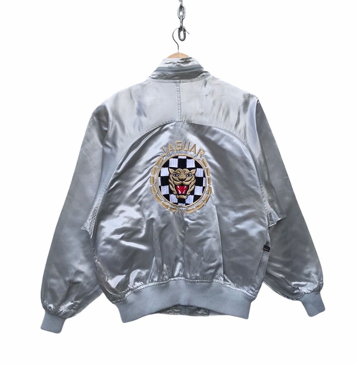 image of Jaguar Motorsport Bombers Car Racing Team ( Stains ) in Silver, Men's (Size Medium)