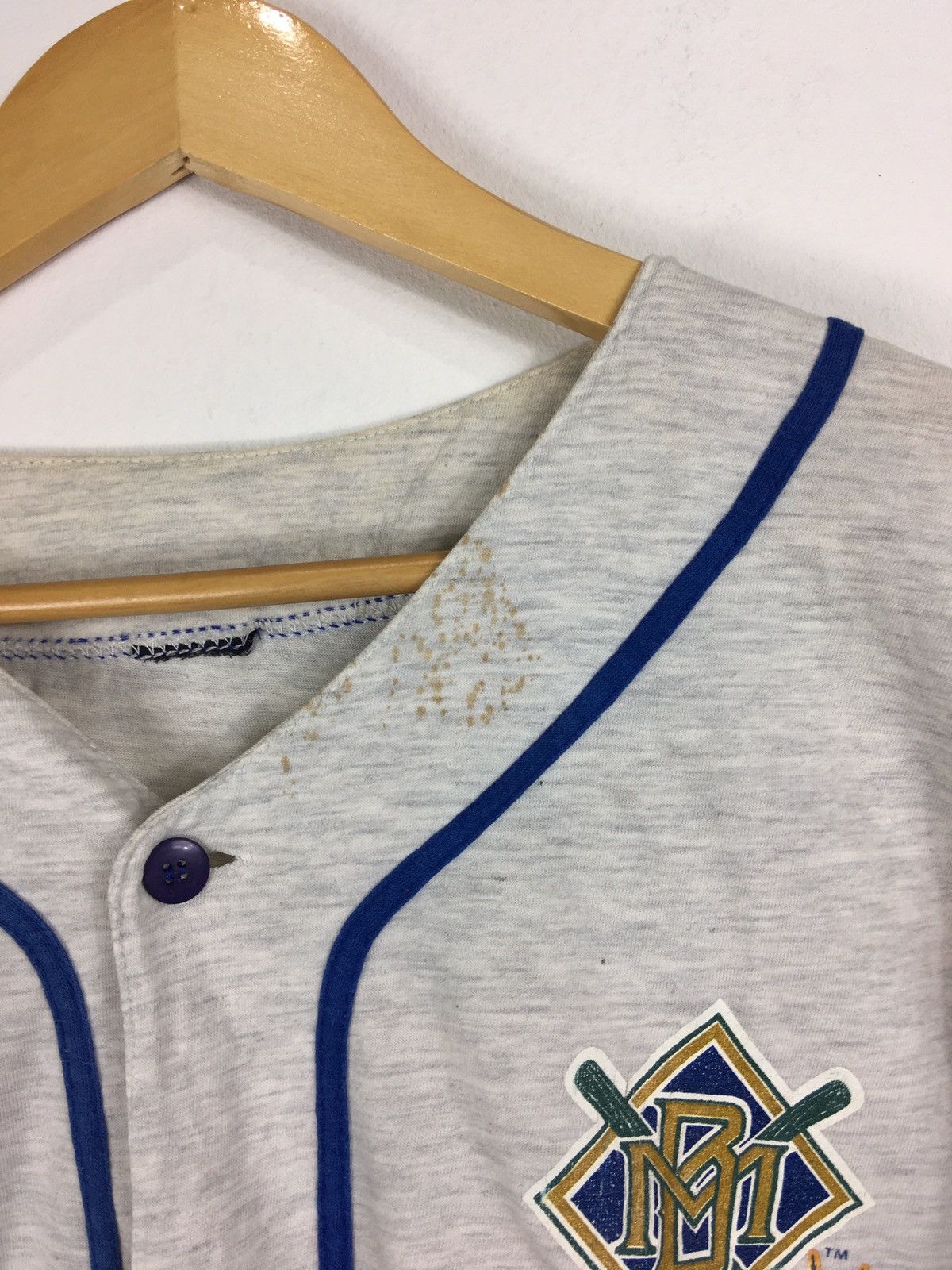 Cartoon Network 90s Vintage Taz Mania Milwaukee Brewers Baseball MLB Shirt Size US L / EU 52-54 / 3 - 3 Thumbnail