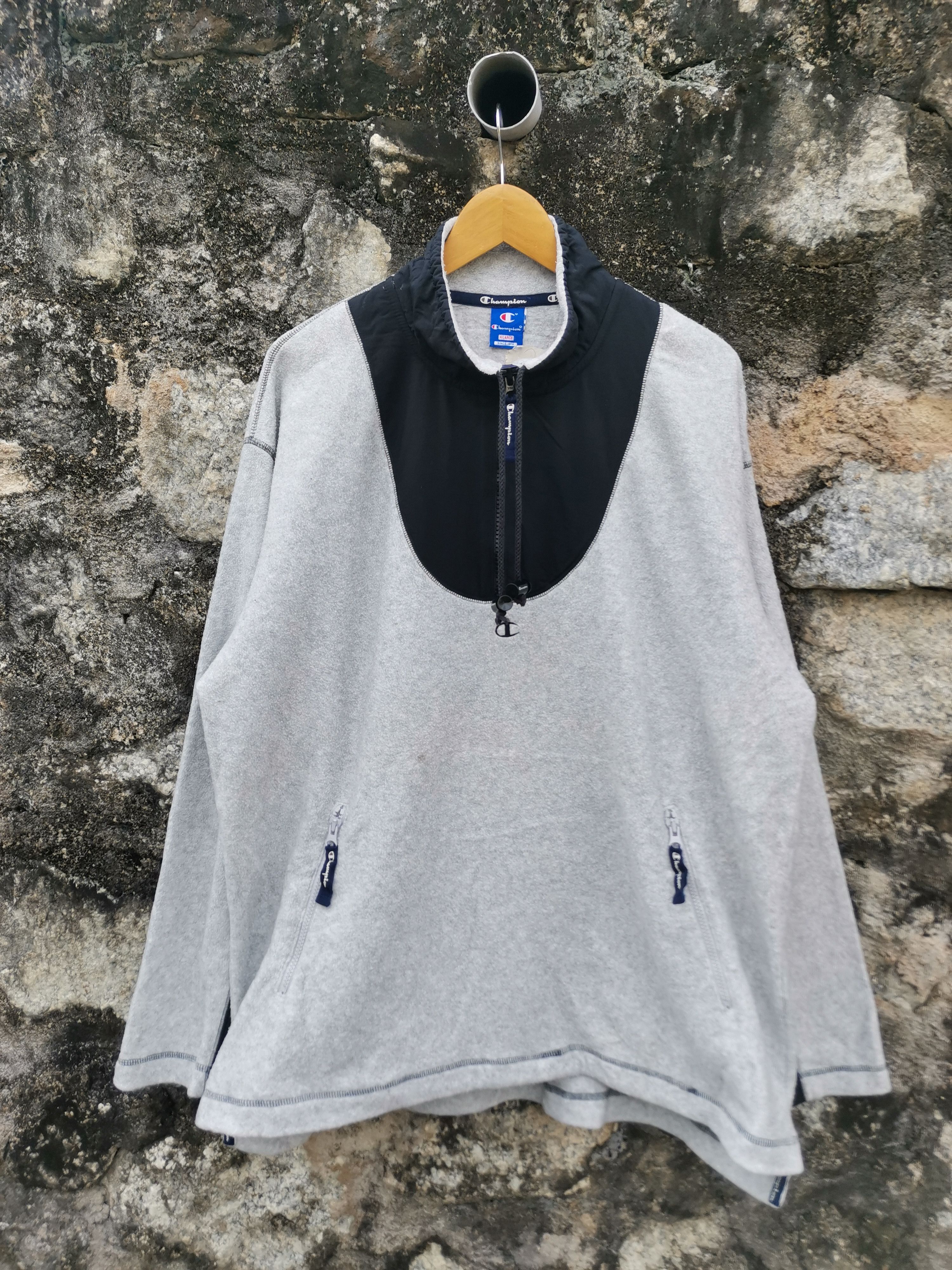 Champion Vintage Champion Fleece Half Zipper Sweater Size US XL / EU 56 / 4 - 1 Thumbnail