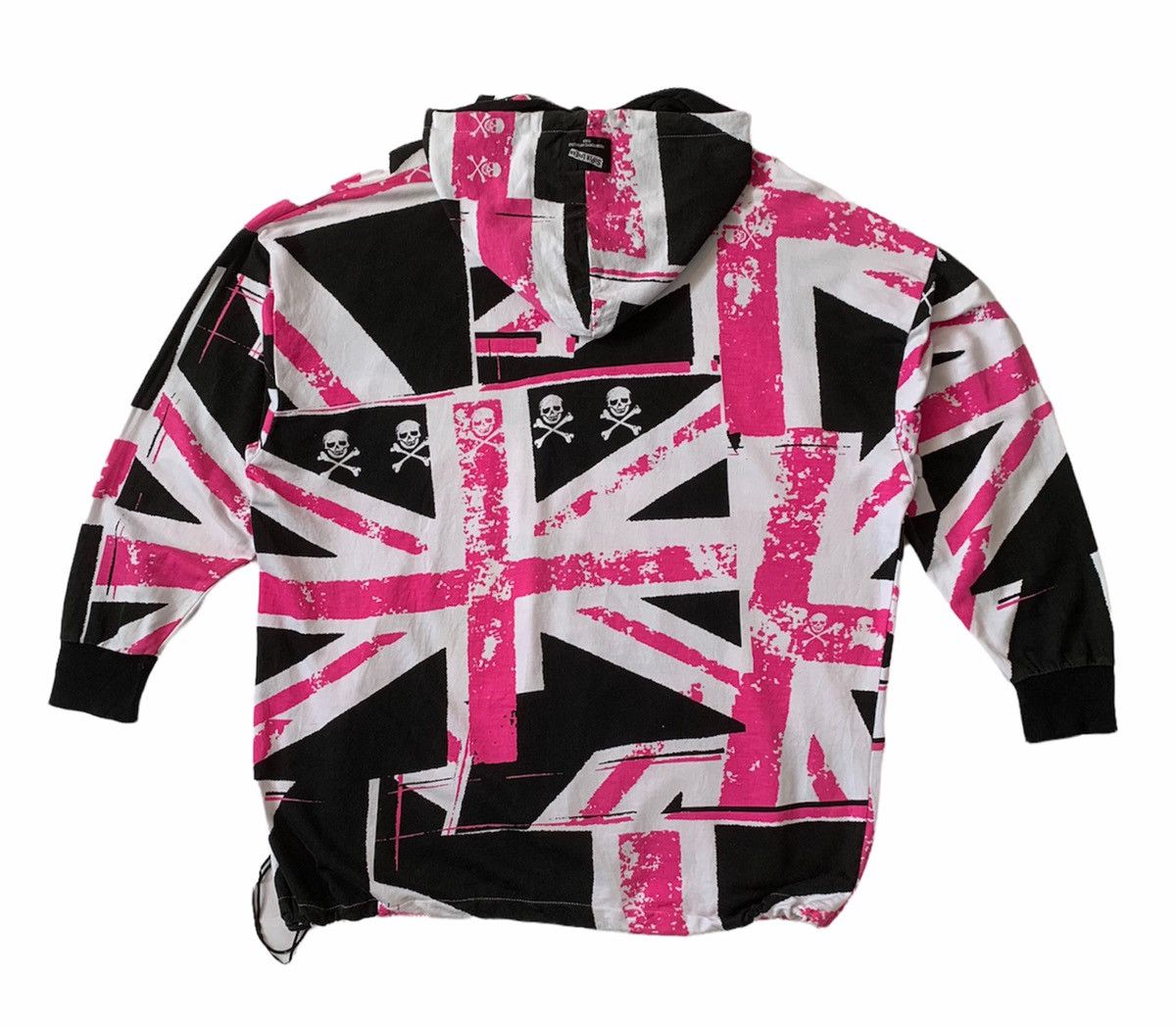 💀 Super Lovers Union Jack Flag Oversized Sweatshirt Hoodie