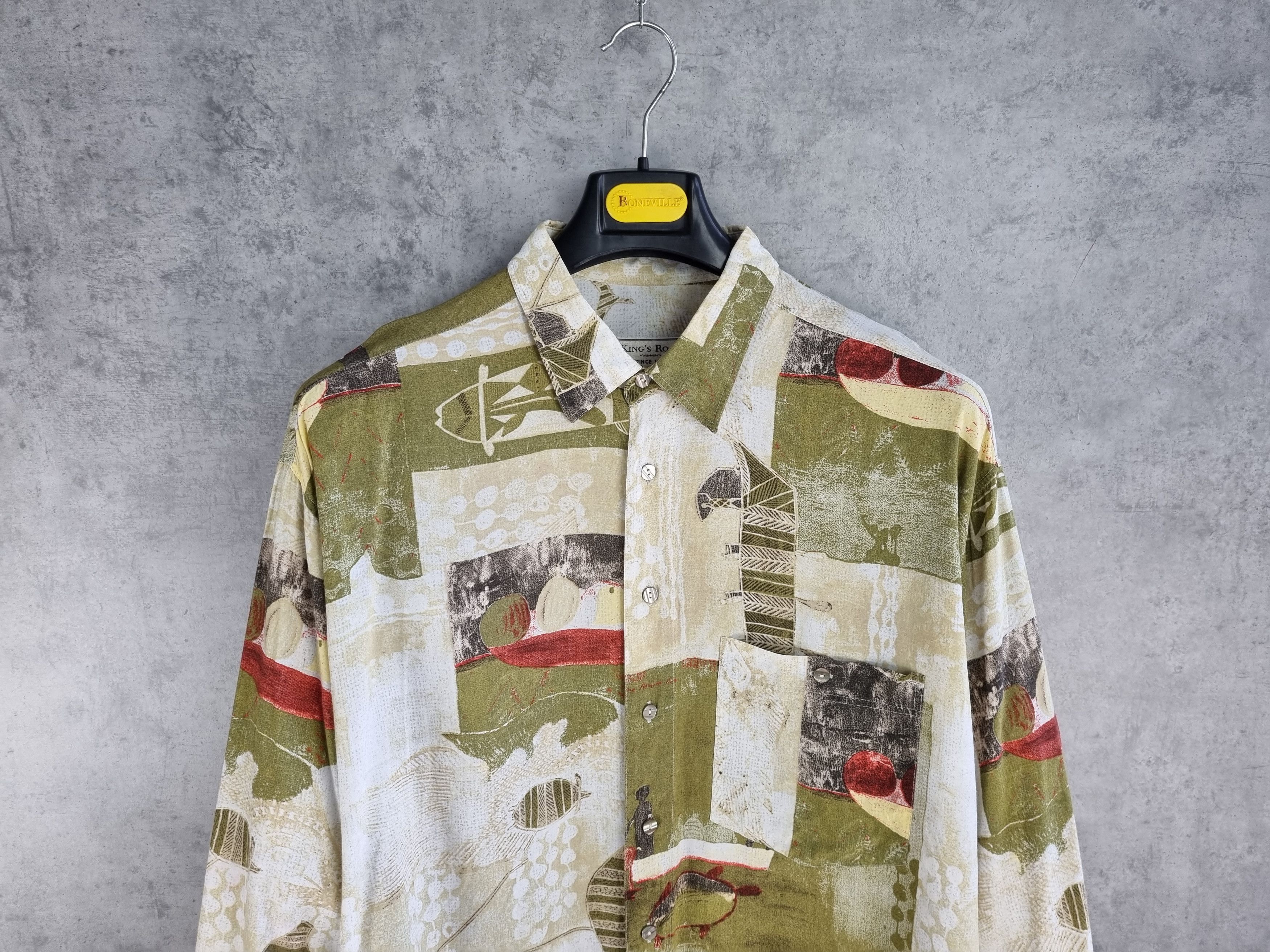 Vintage Rare Hawaiian Shirt Abstract Print DRIES VAN NOTEN style Size US M / EU 48-50 / 2 - 8 Thumbnail