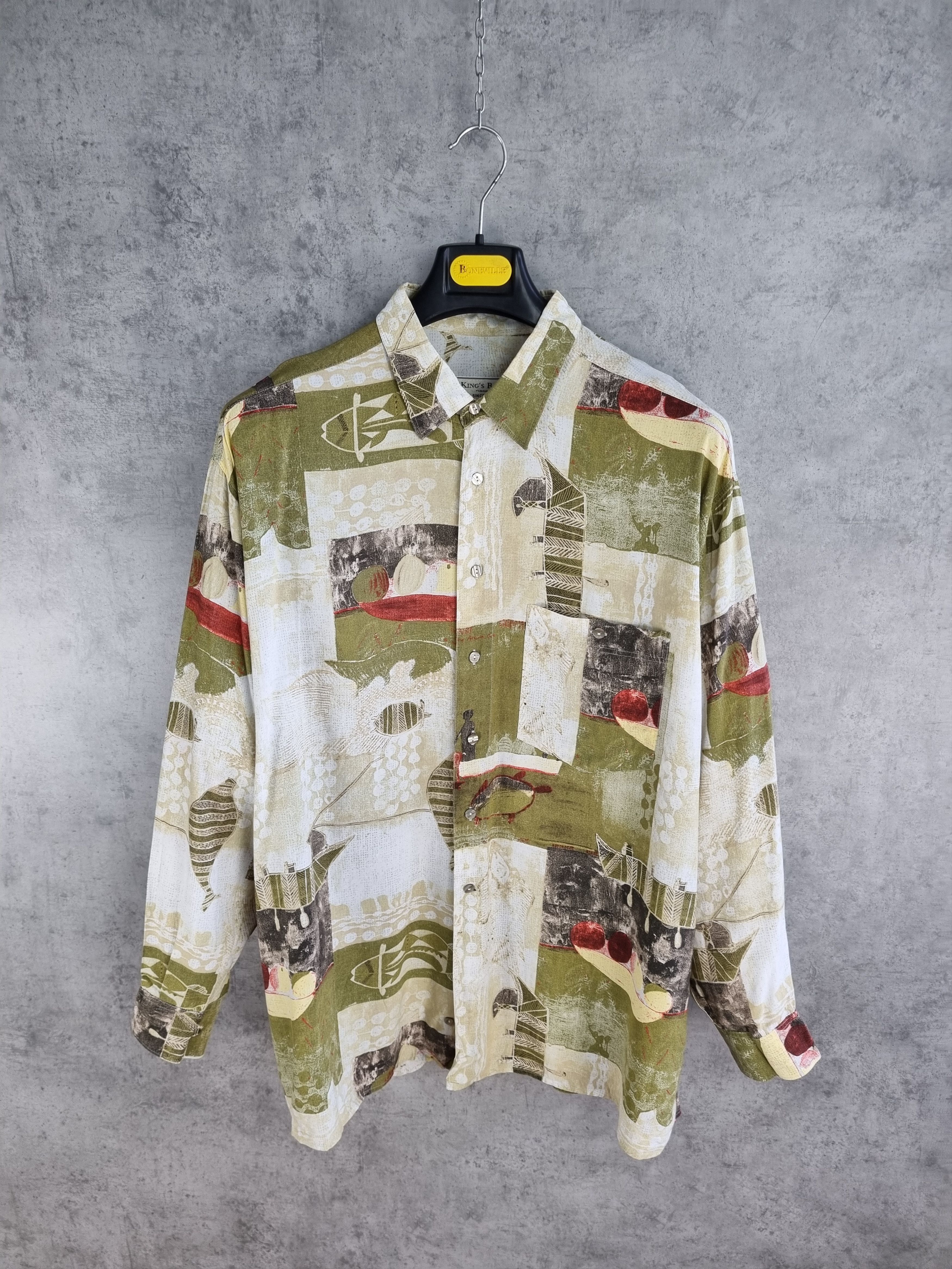 Vintage Rare Hawaiian Shirt Abstract Print DRIES VAN NOTEN style Size US M / EU 48-50 / 2 - 1 Thumbnail