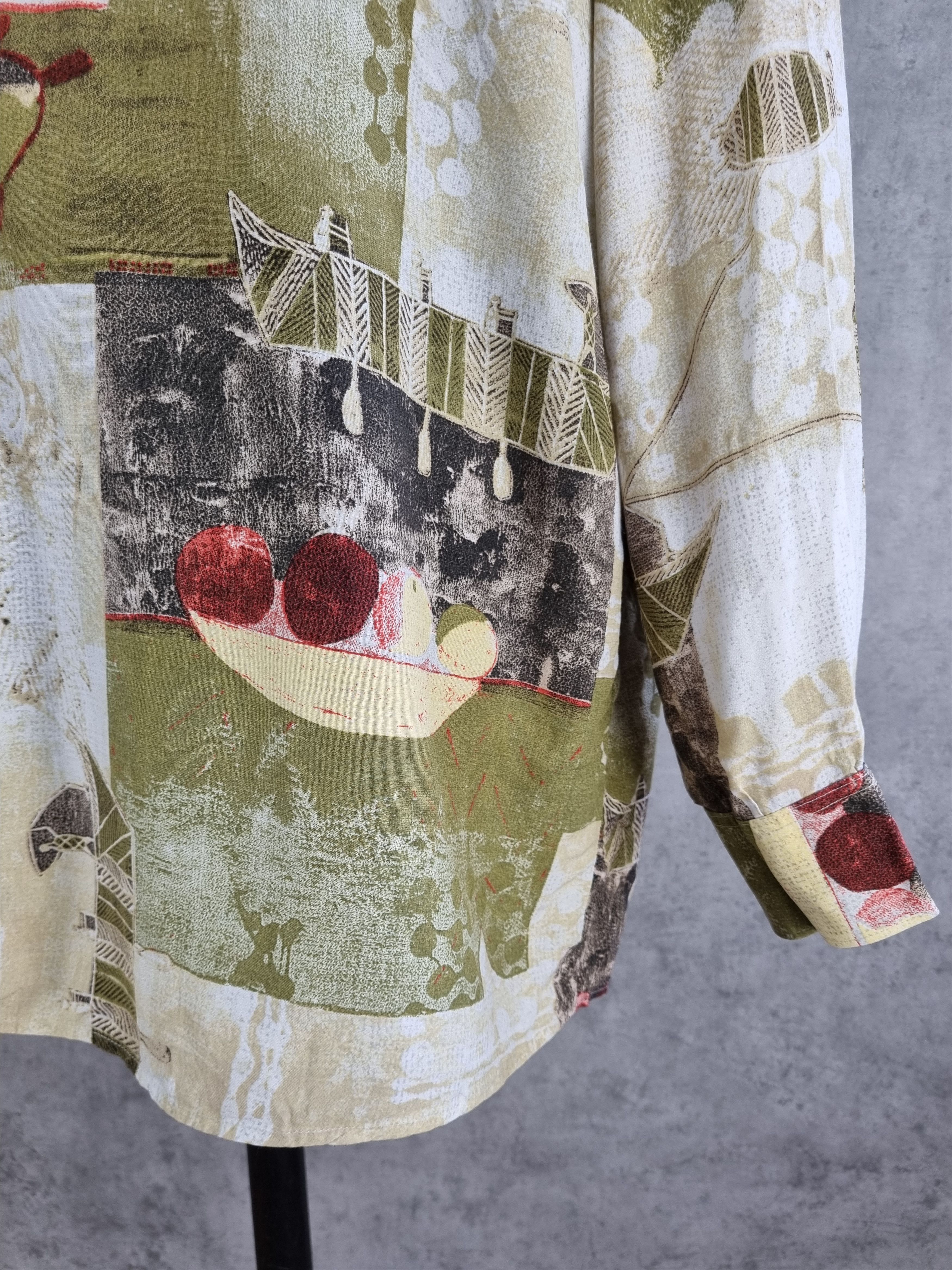 Vintage Rare Hawaiian Shirt Abstract Print DRIES VAN NOTEN style Size US M / EU 48-50 / 2 - 10 Thumbnail